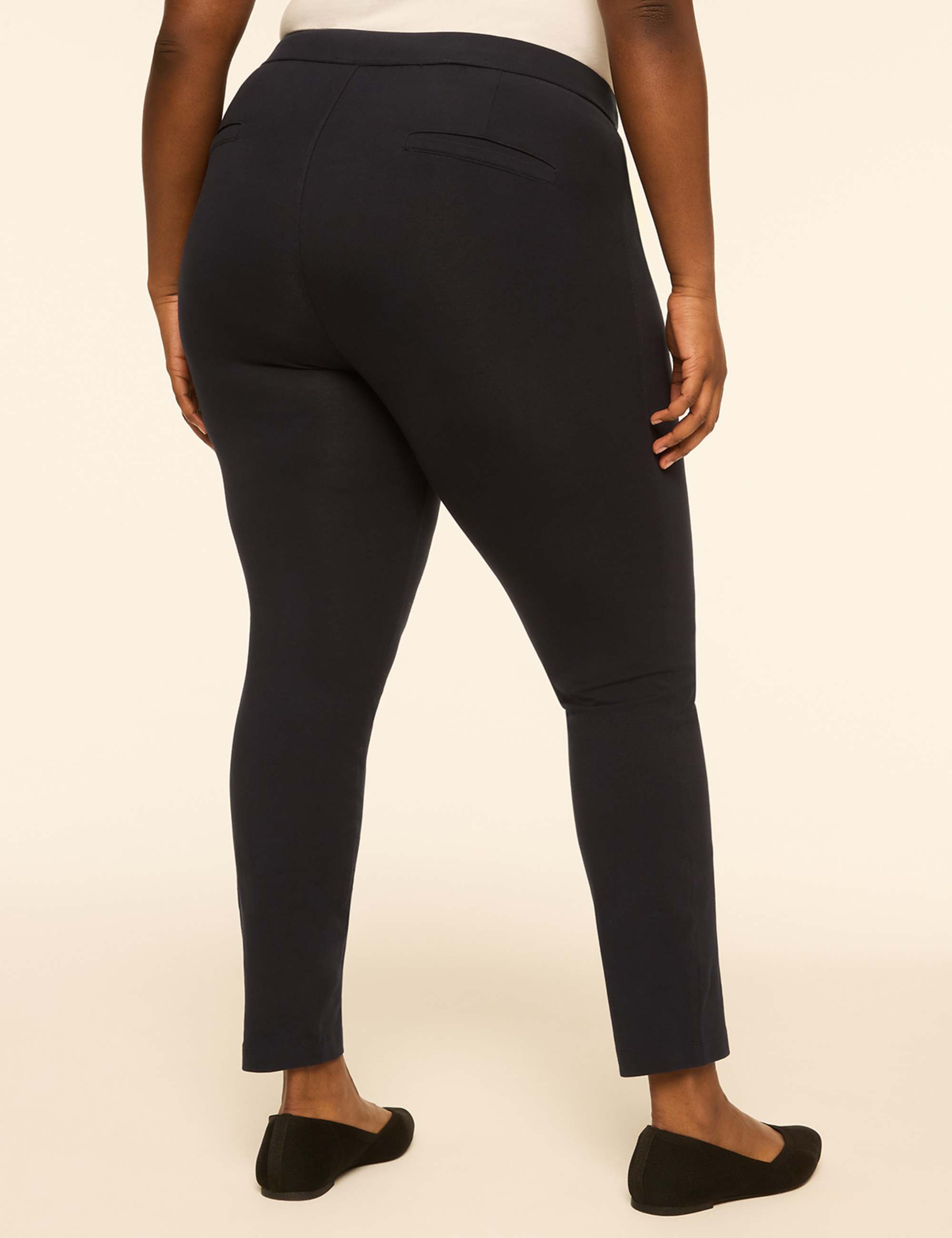 Knit Pull-On High-Rise Skinny Ankle Pant