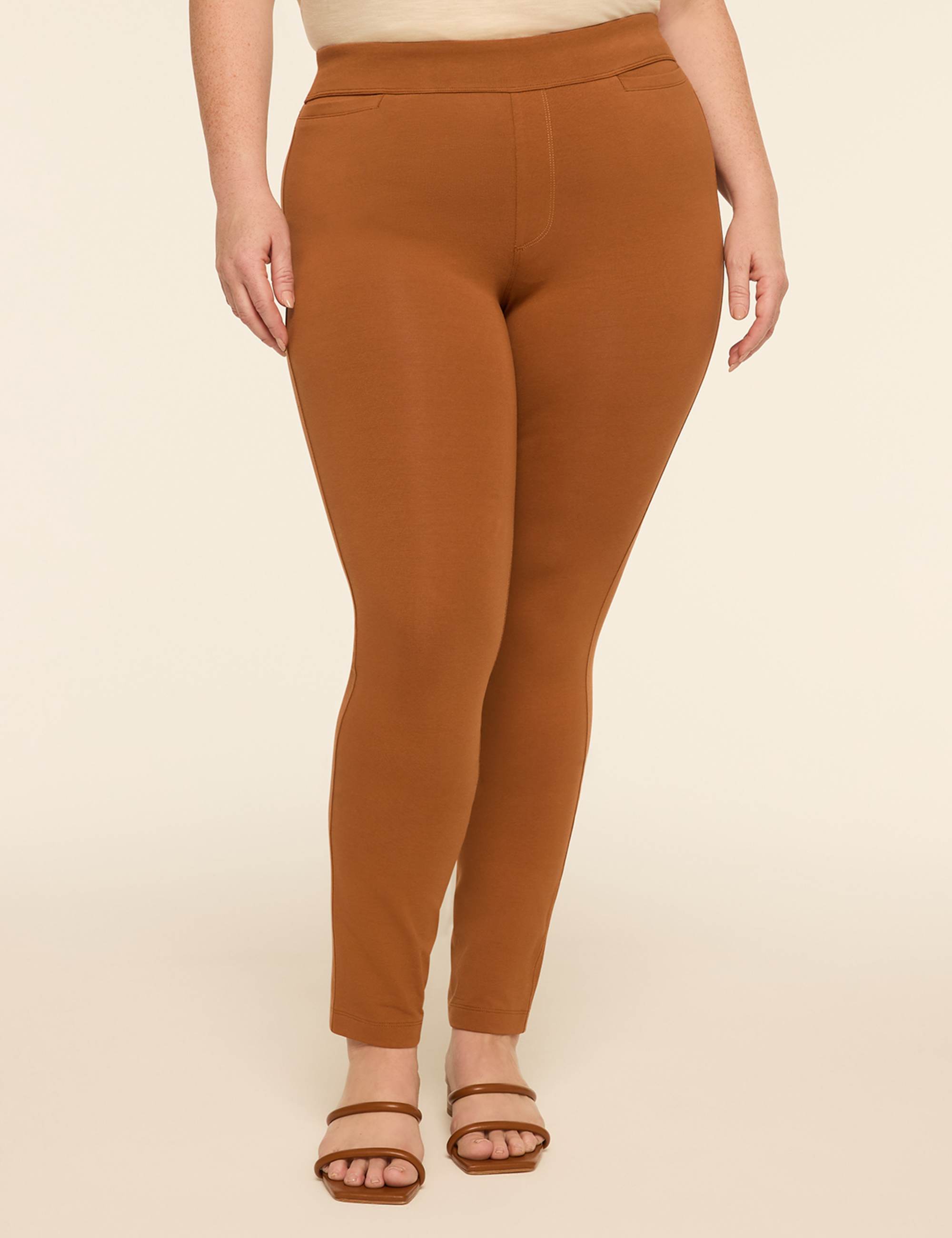 Knit Pull-On High-Rise Skinny Ankle Pant