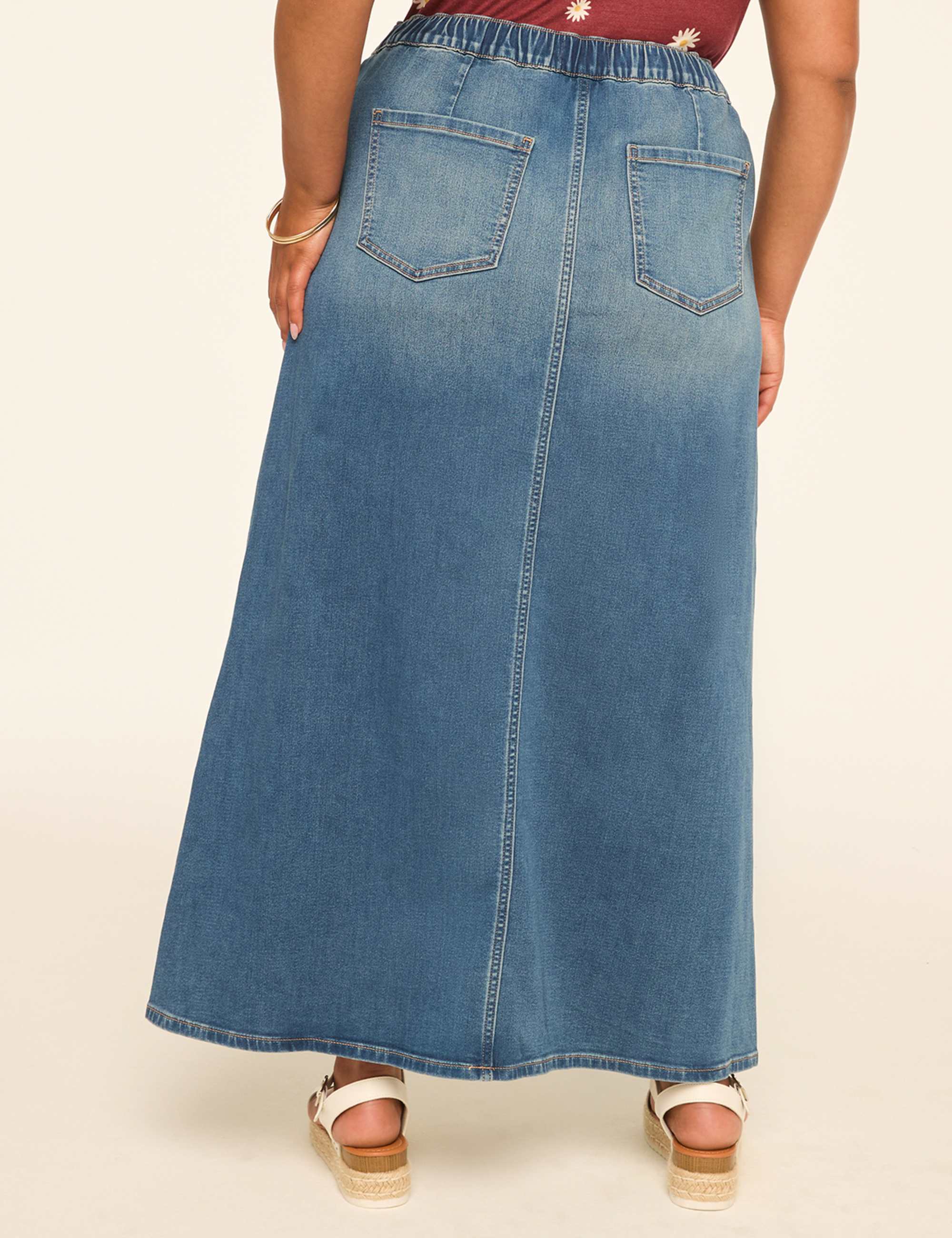 Cloud Knit Pull-On Utility Maxi Skirt