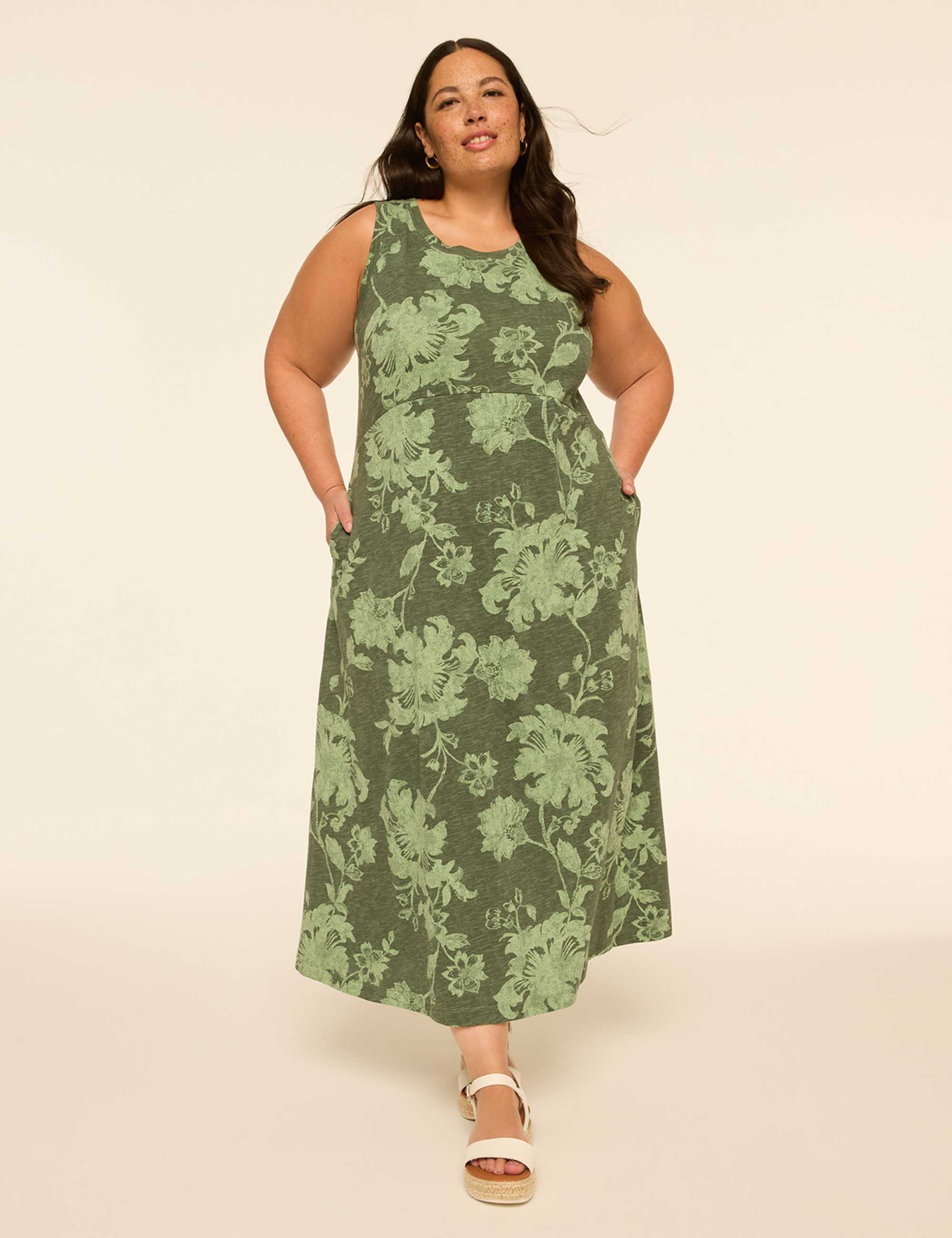 Sleeveless Easy Swing Dress