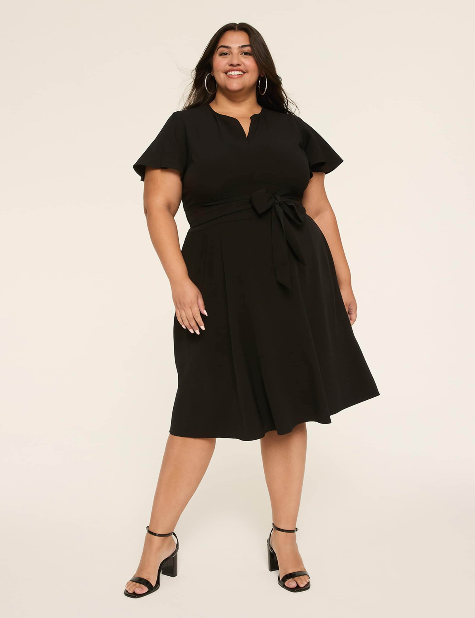 Lena Notch-Neck Dress