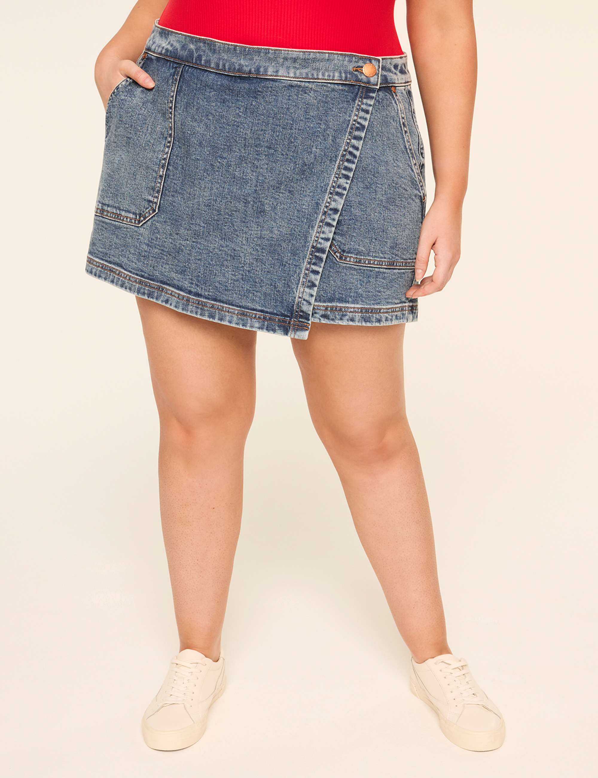 Denim Utility Skort