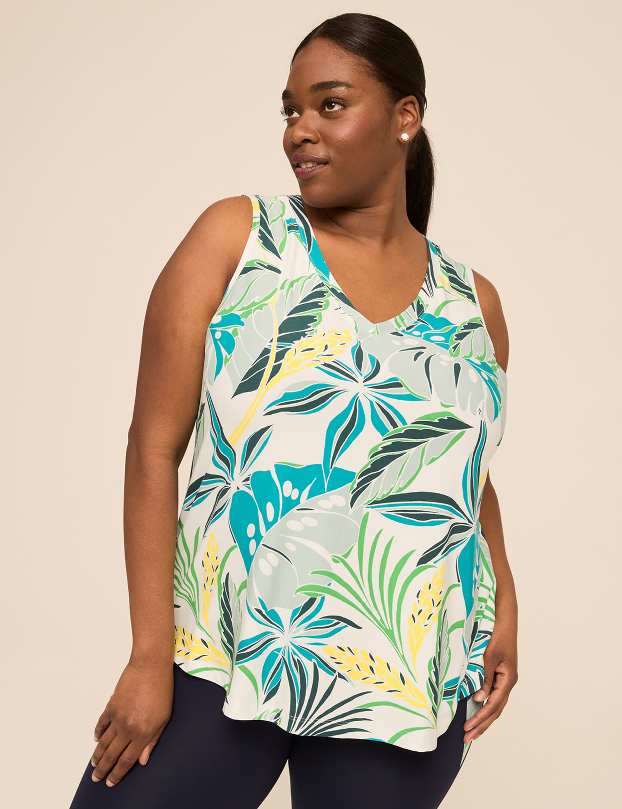 LIVI Soft Ruched-Back Tank