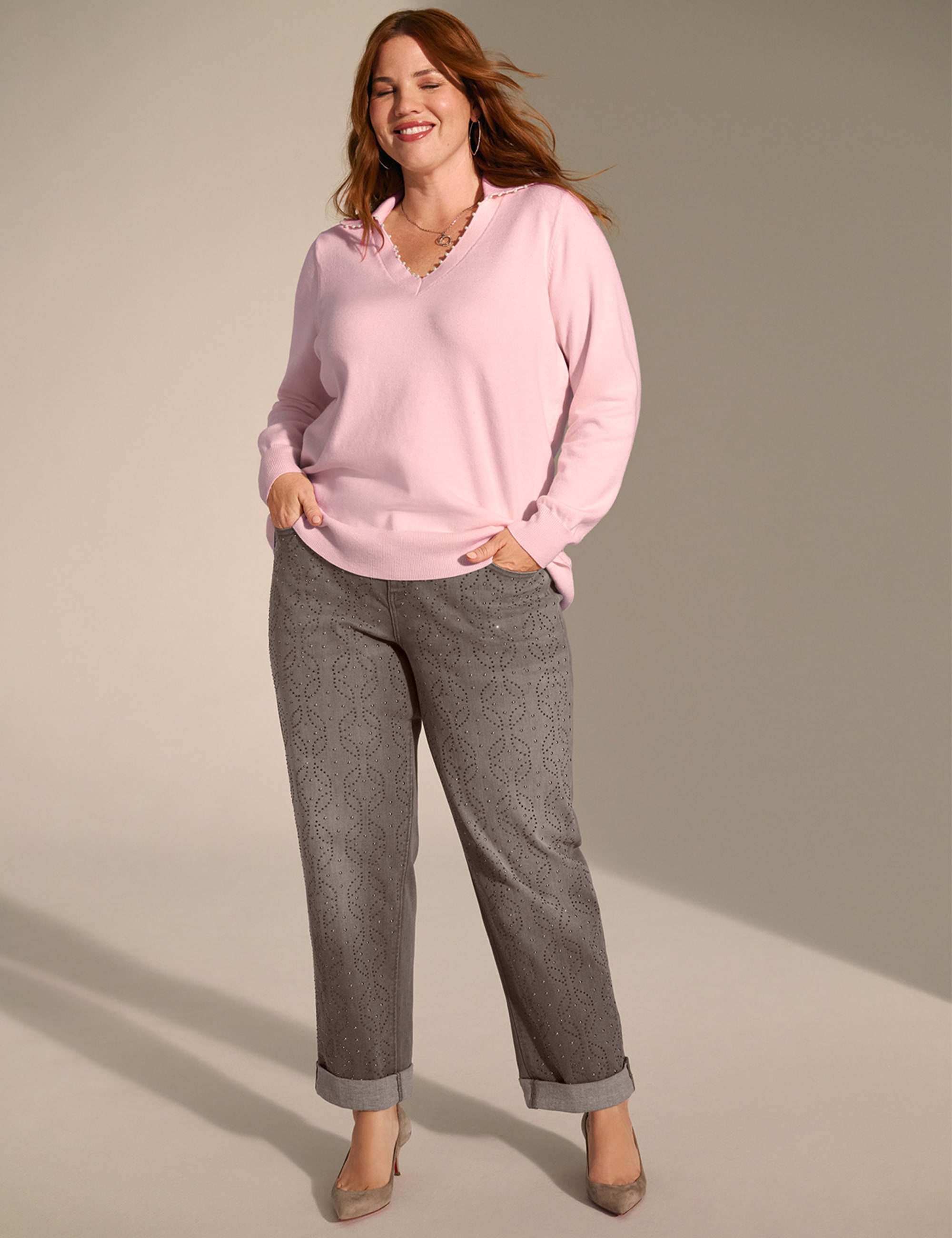 Boyfriend Fit Embellished Jean