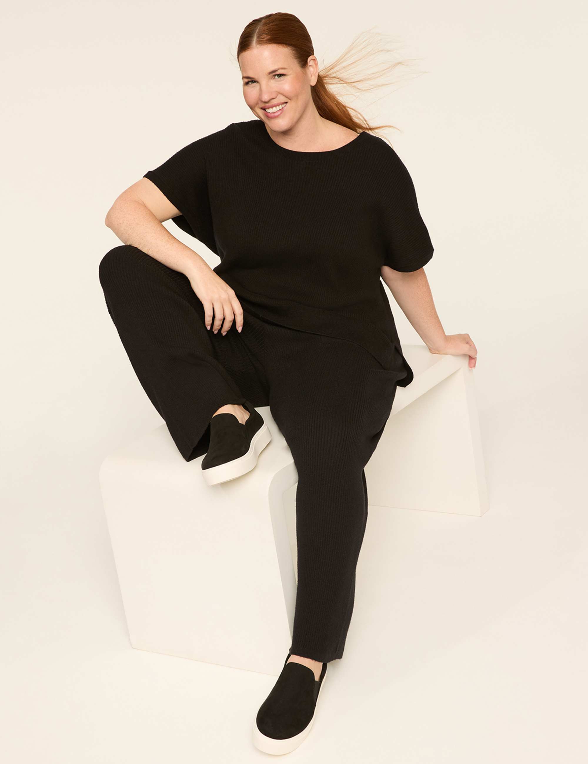 LIVI Short-Sleeve Crew-Neck Sweater