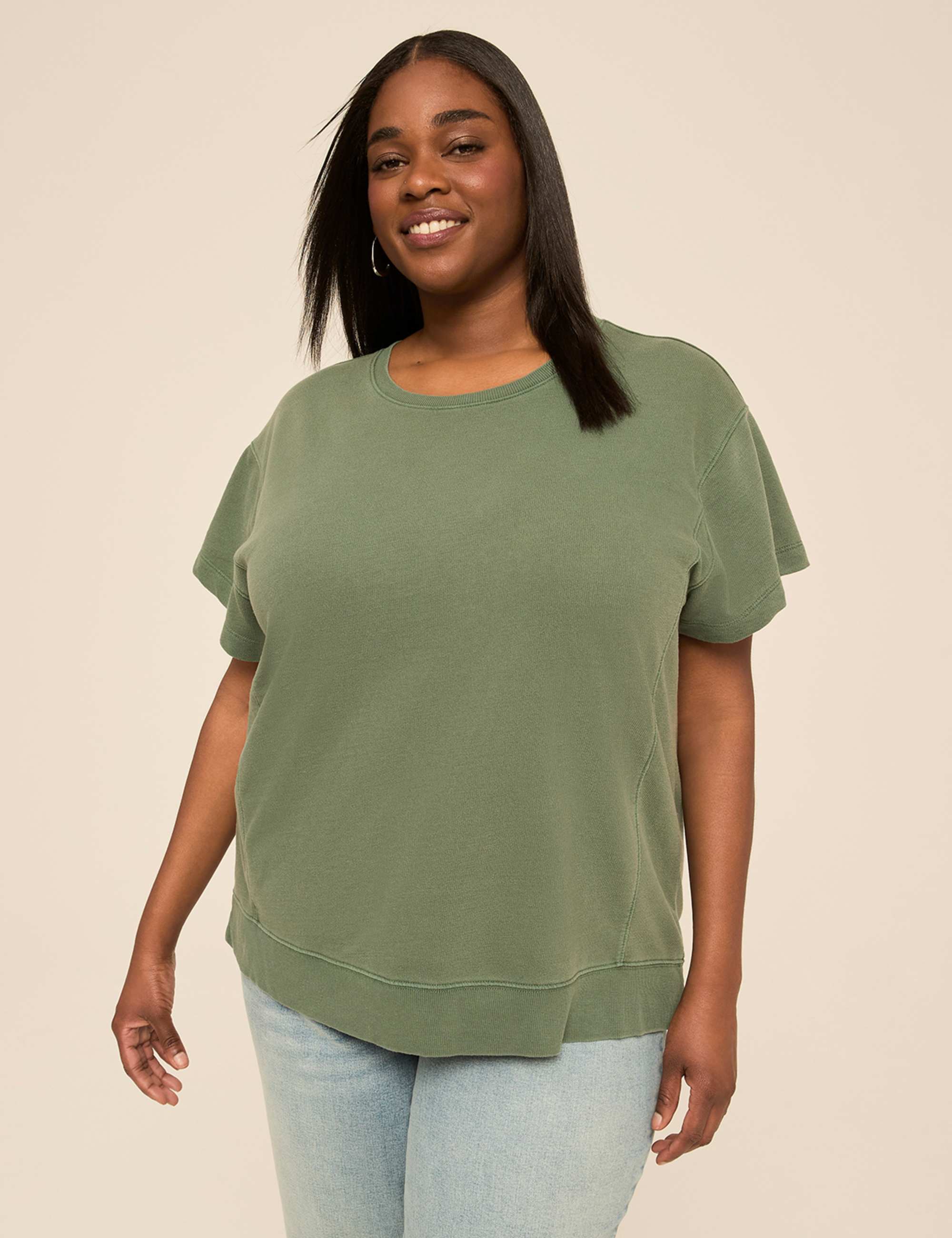 Short-Sleeve French Terry Sweatshirt