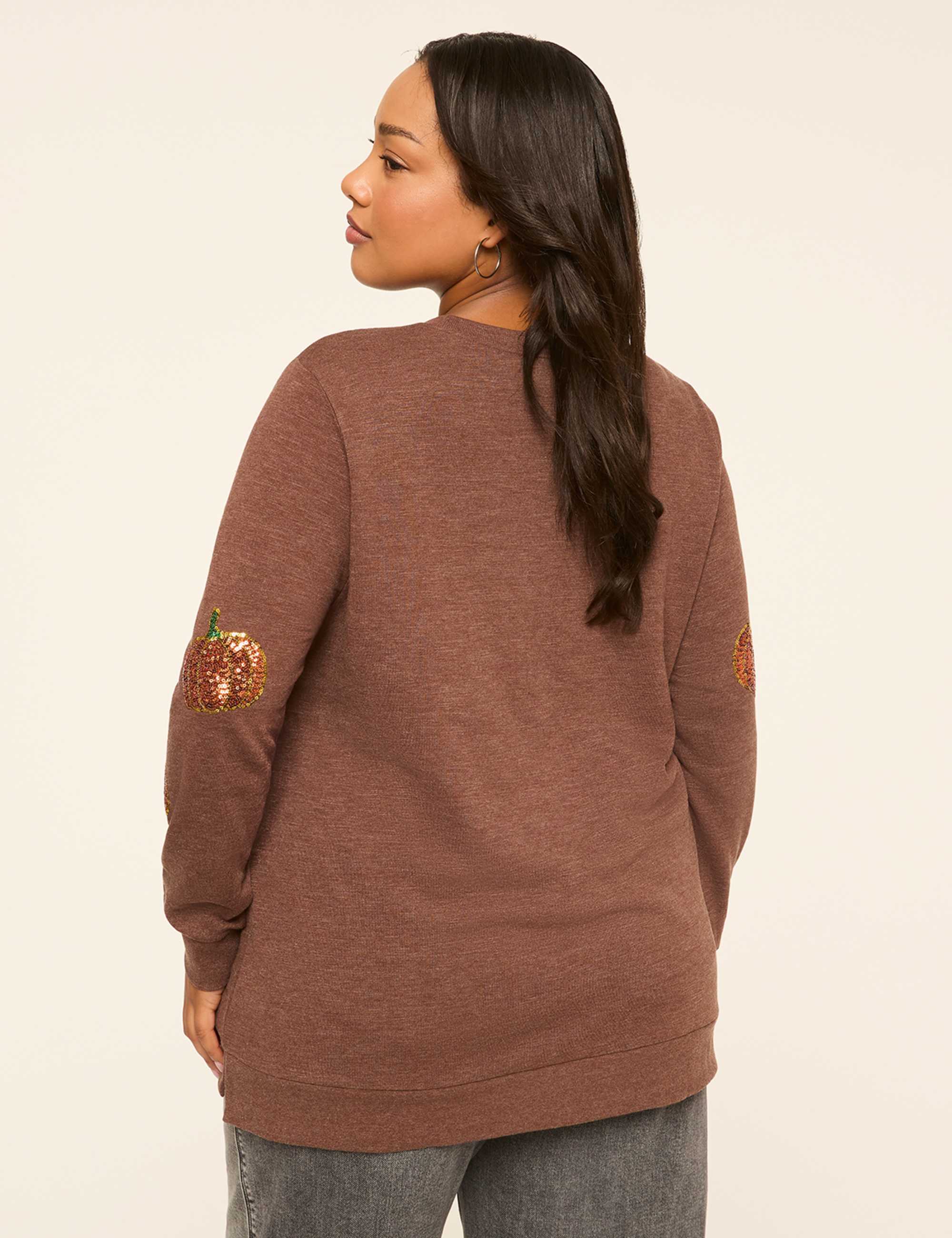 Sequin Pumpkins Graphic Sweatshirt