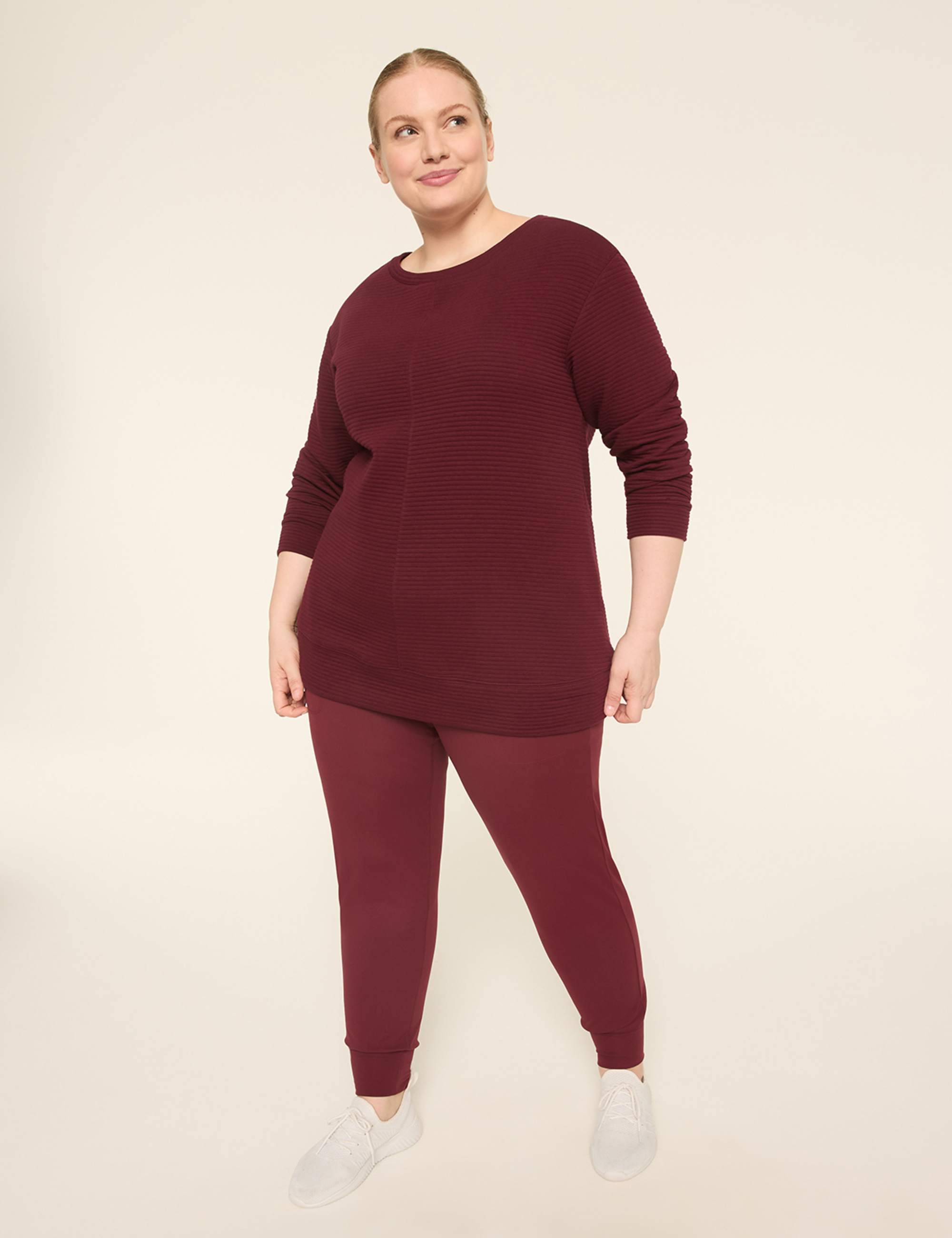 LIVI Long-Sleeve Boatneck Textured Top