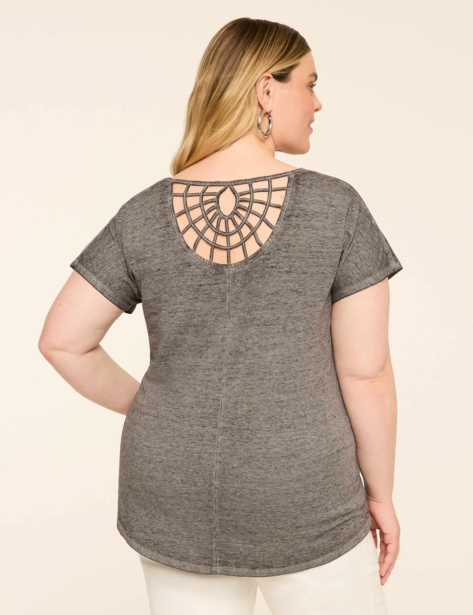 Scoop-Neck Strappy-Back Tee