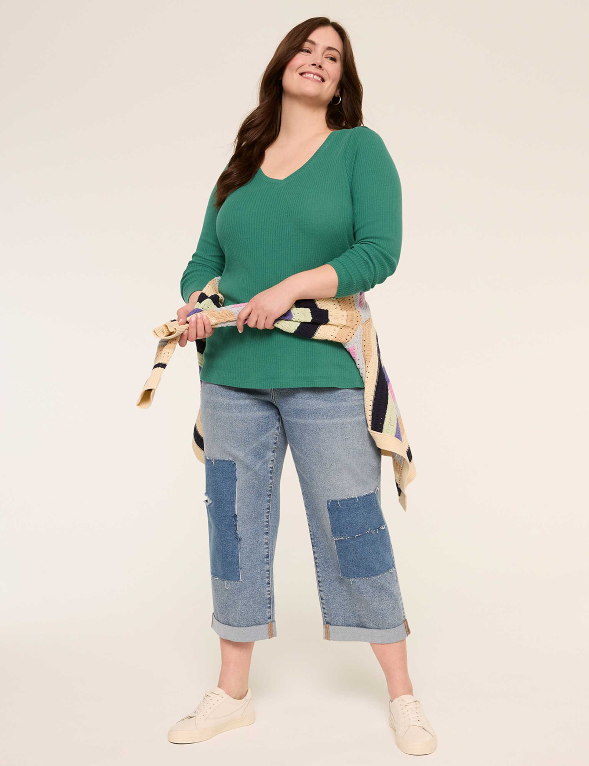 V-Neck Rib Tee