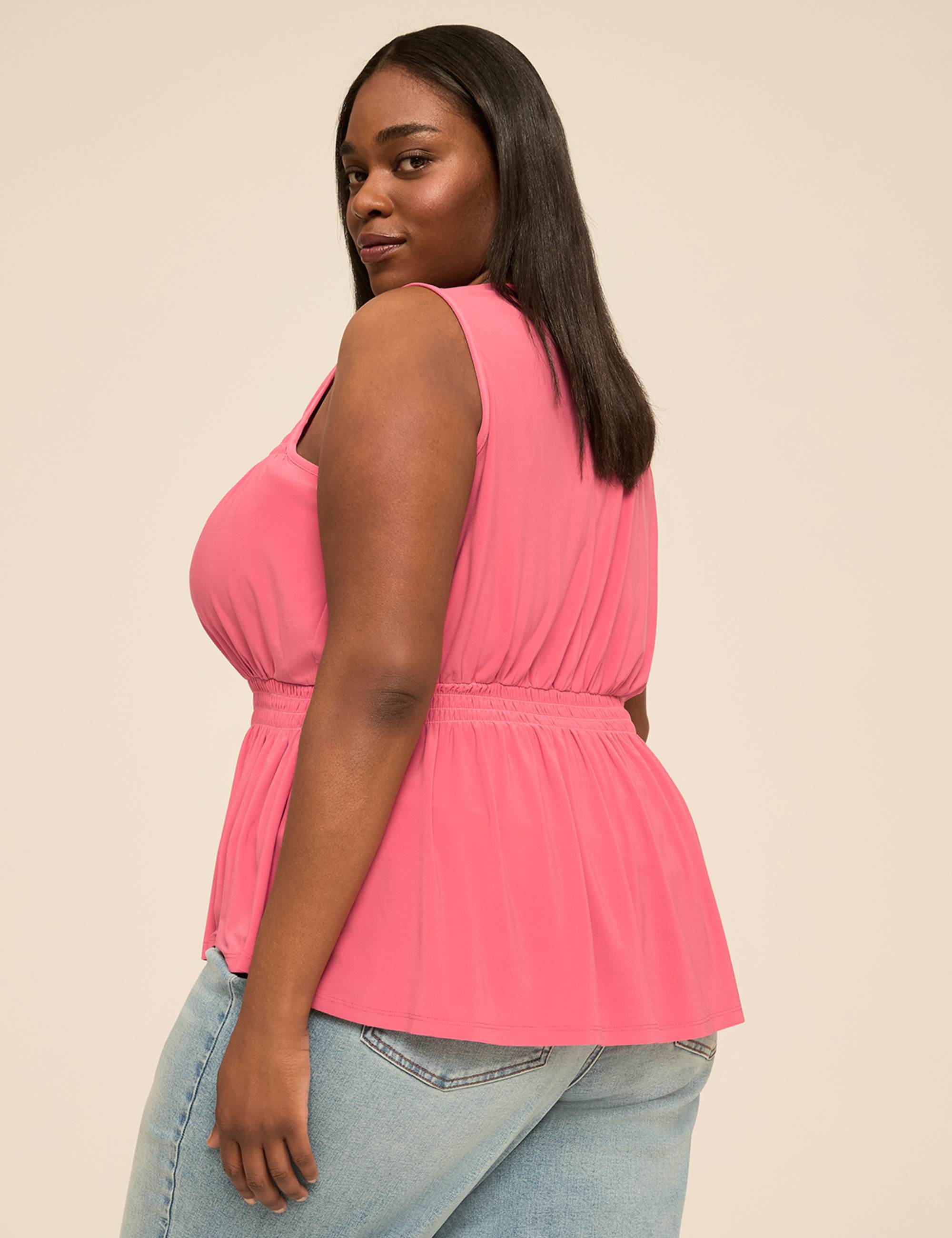 Smocked Peplum Tank