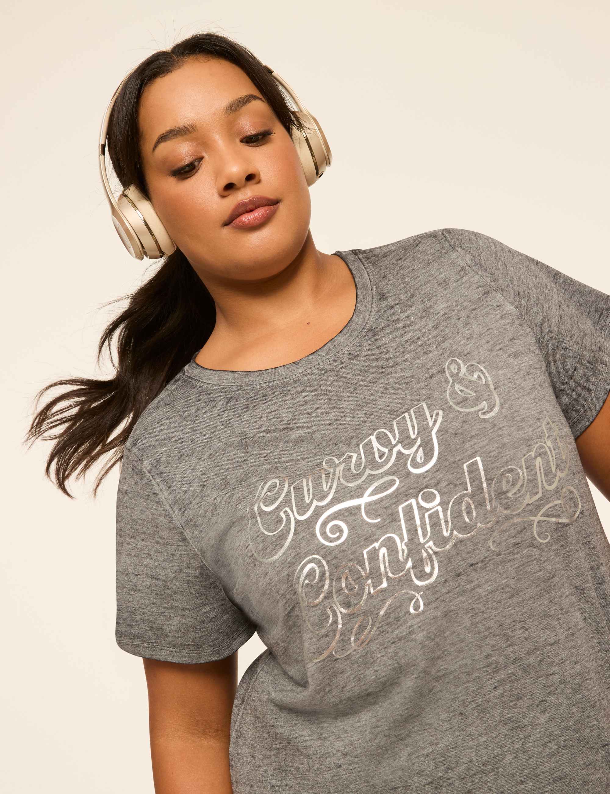 Foiled Curvy & Confident Graphic Tee