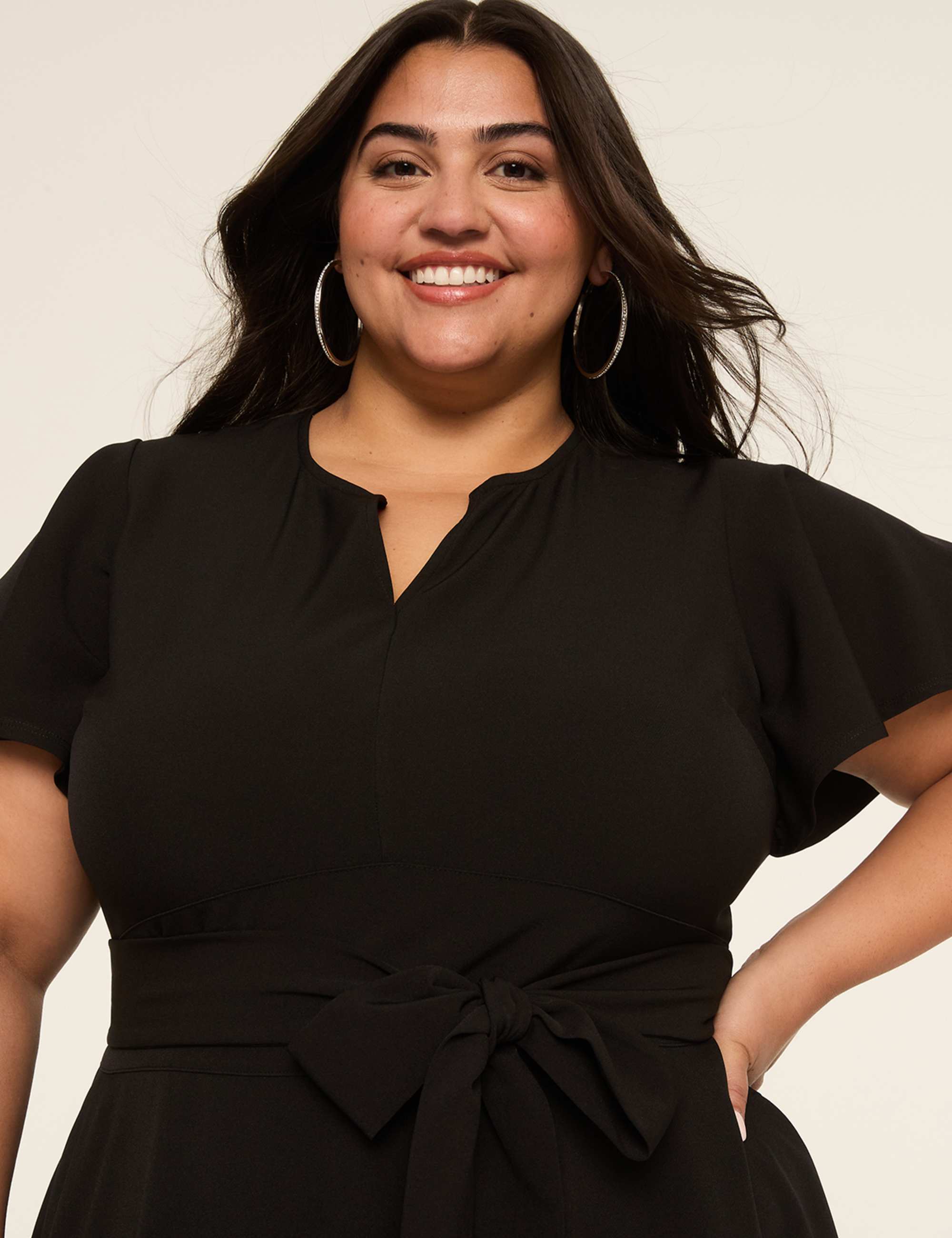 Lena Notch-Neck Dress