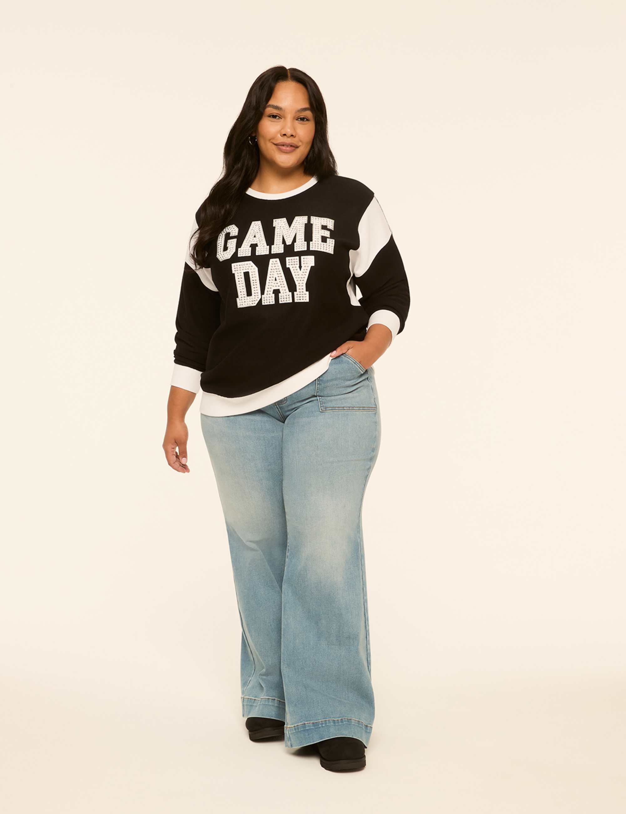 Rhinestone Game Day Graphic Sweatshirt