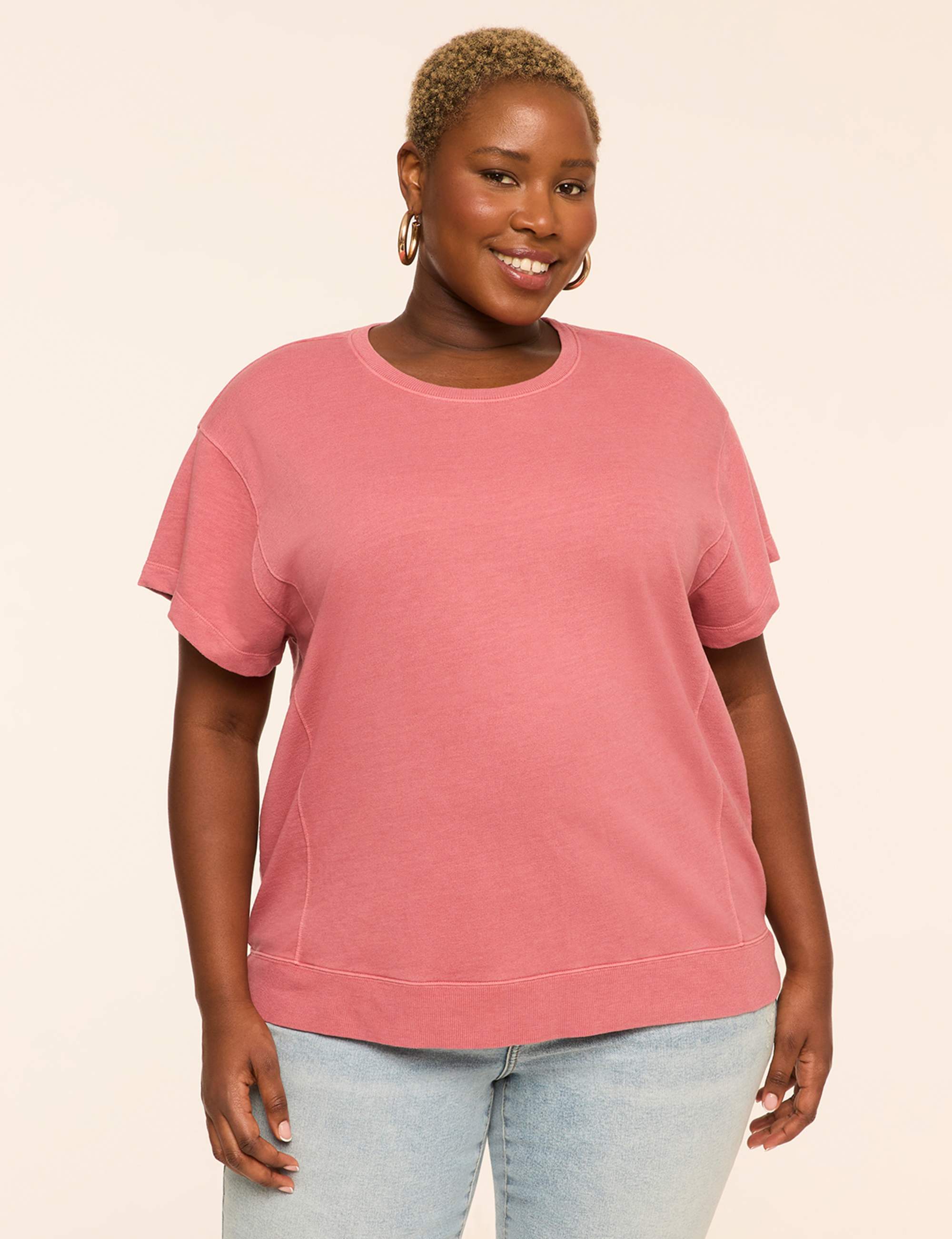 Short-Sleeve French Terry Sweatshirt