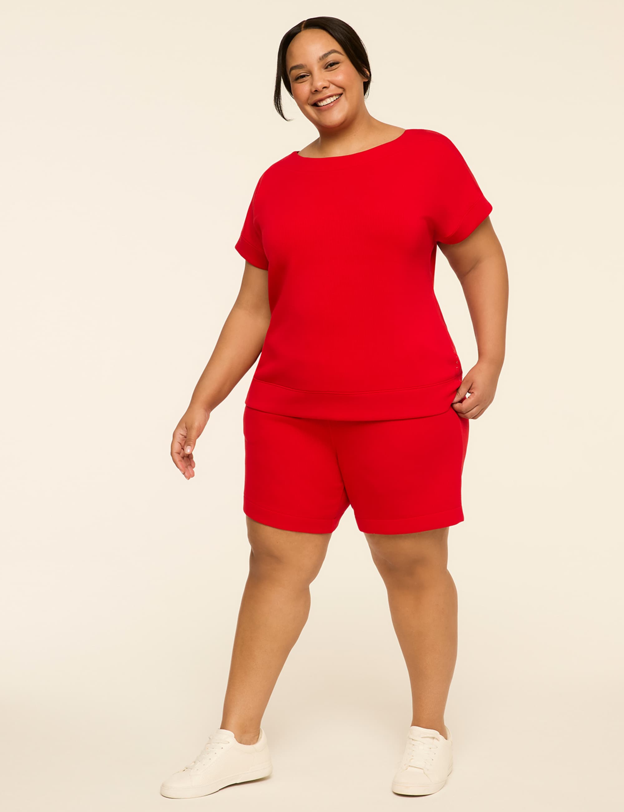 LIVI Ribbed Journey Boatneck Top