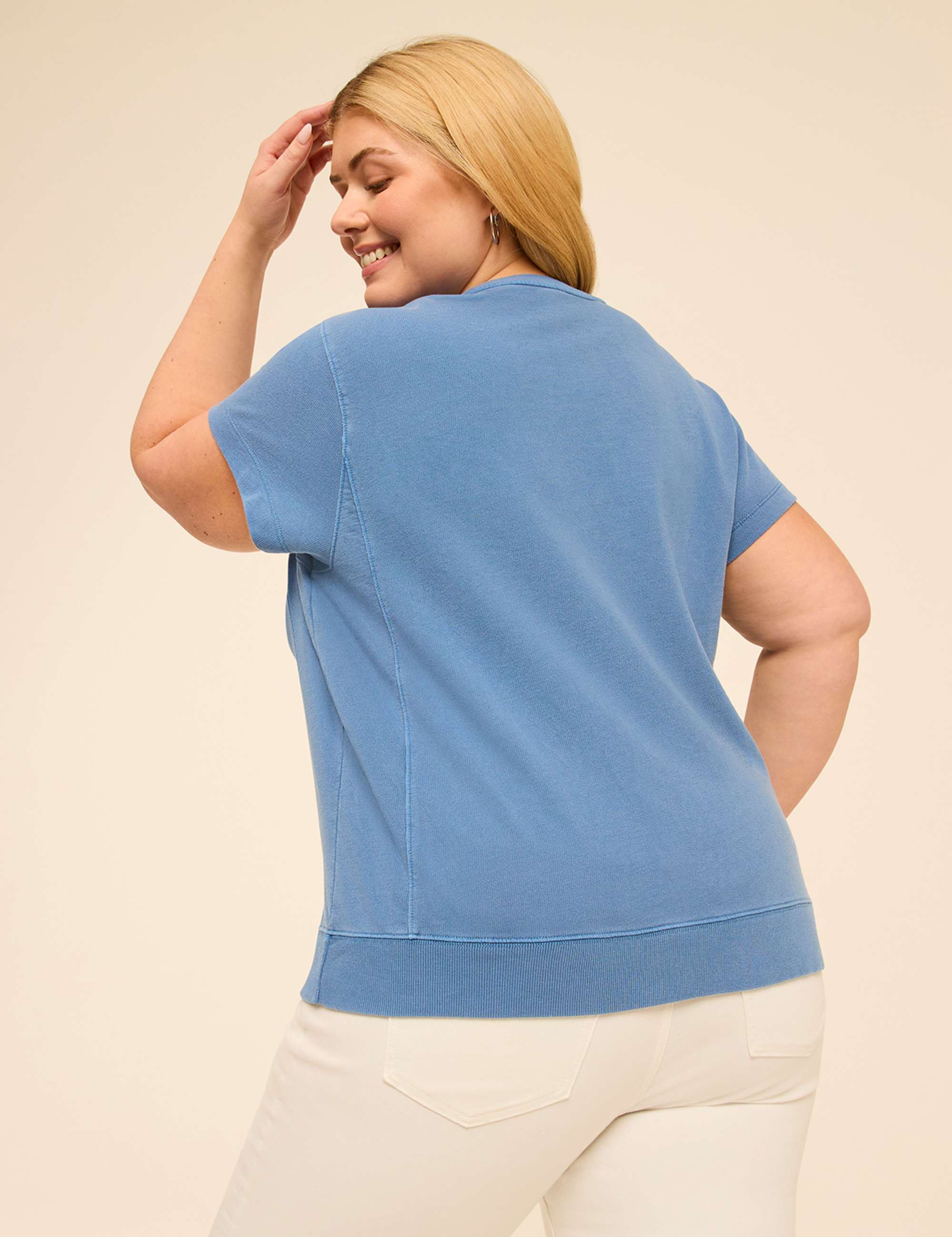 Short-Sleeve French Terry Sweatshirt