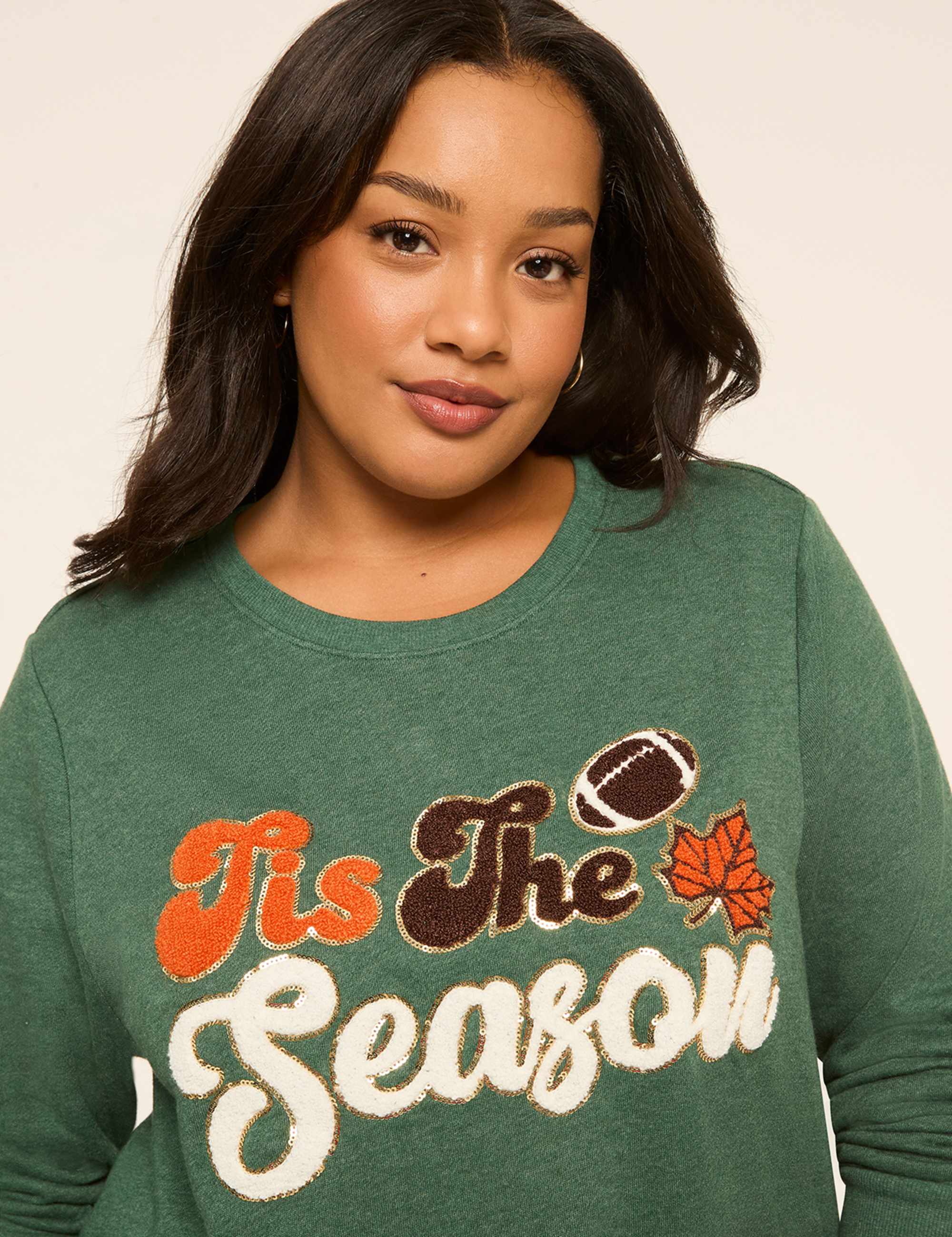 Chenille Tis The Season Graphic Sweatshirt