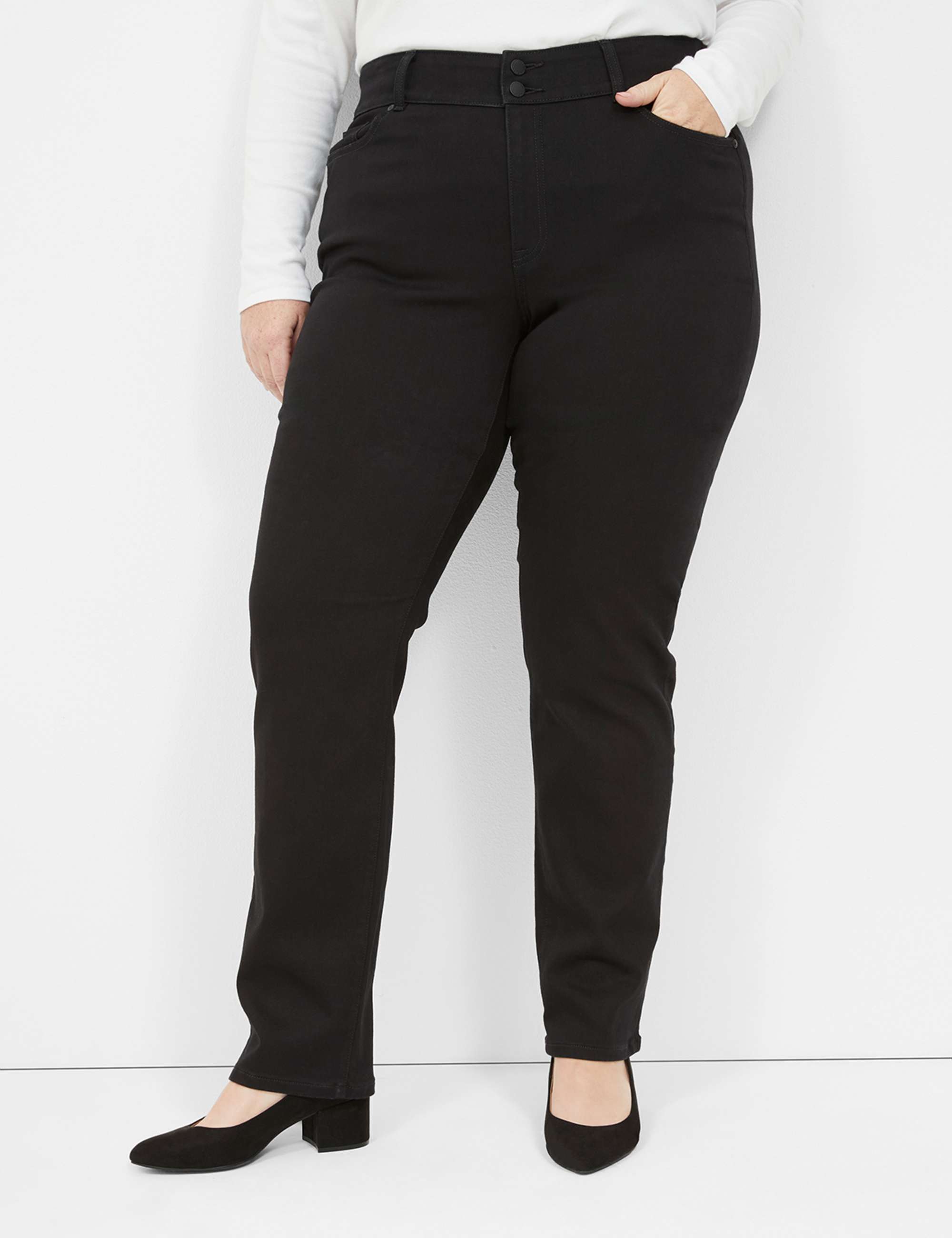Fit High-Rise Slim Straight Jean