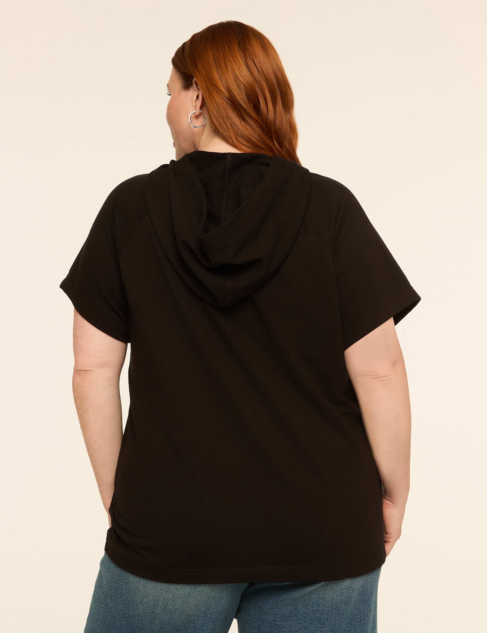 Short-Sleeve French Terry Hoodie