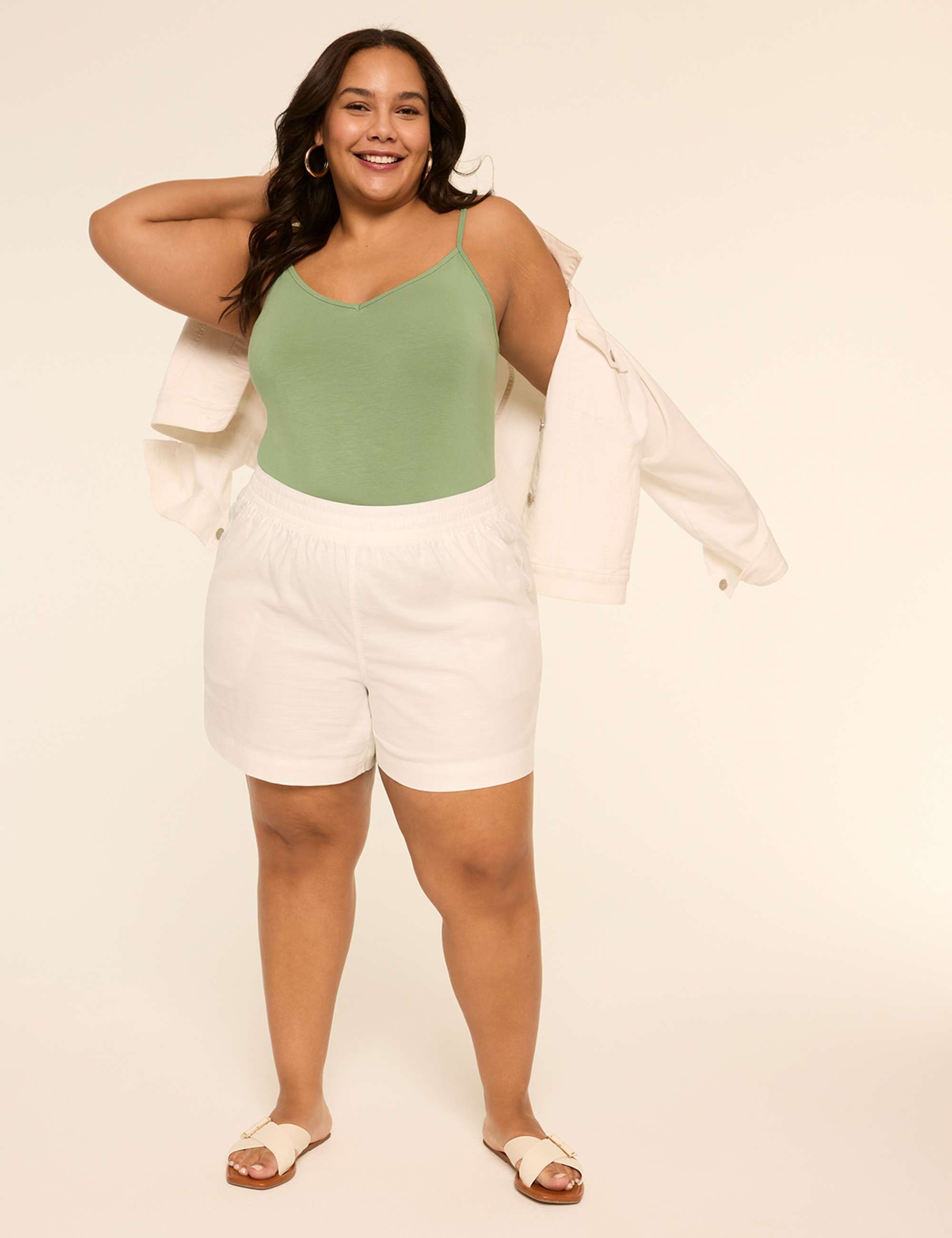 Slub Relaxed Pull-On 5-5" Short
