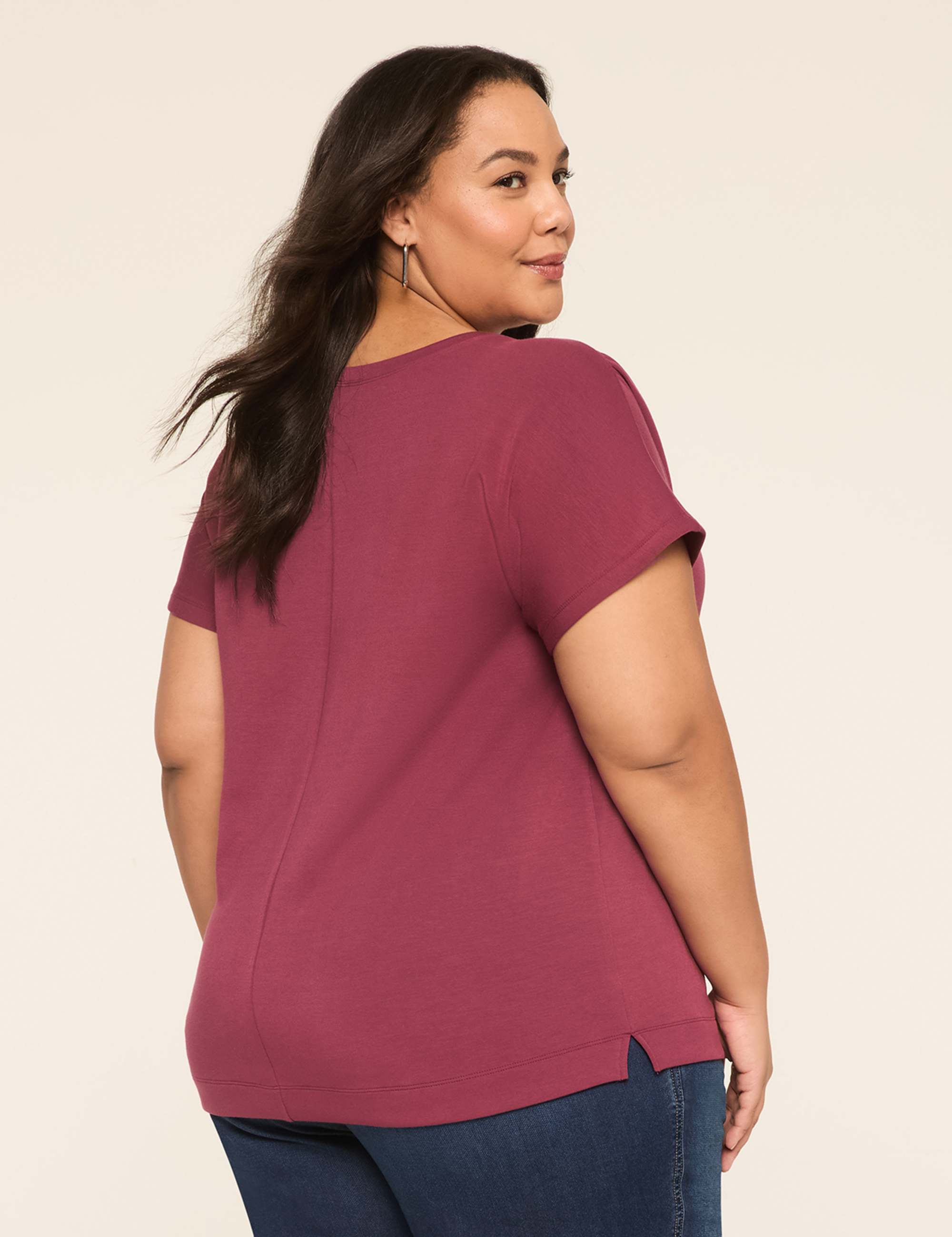 Journey Dolman-Sleeve Shirred-Shoulder Top