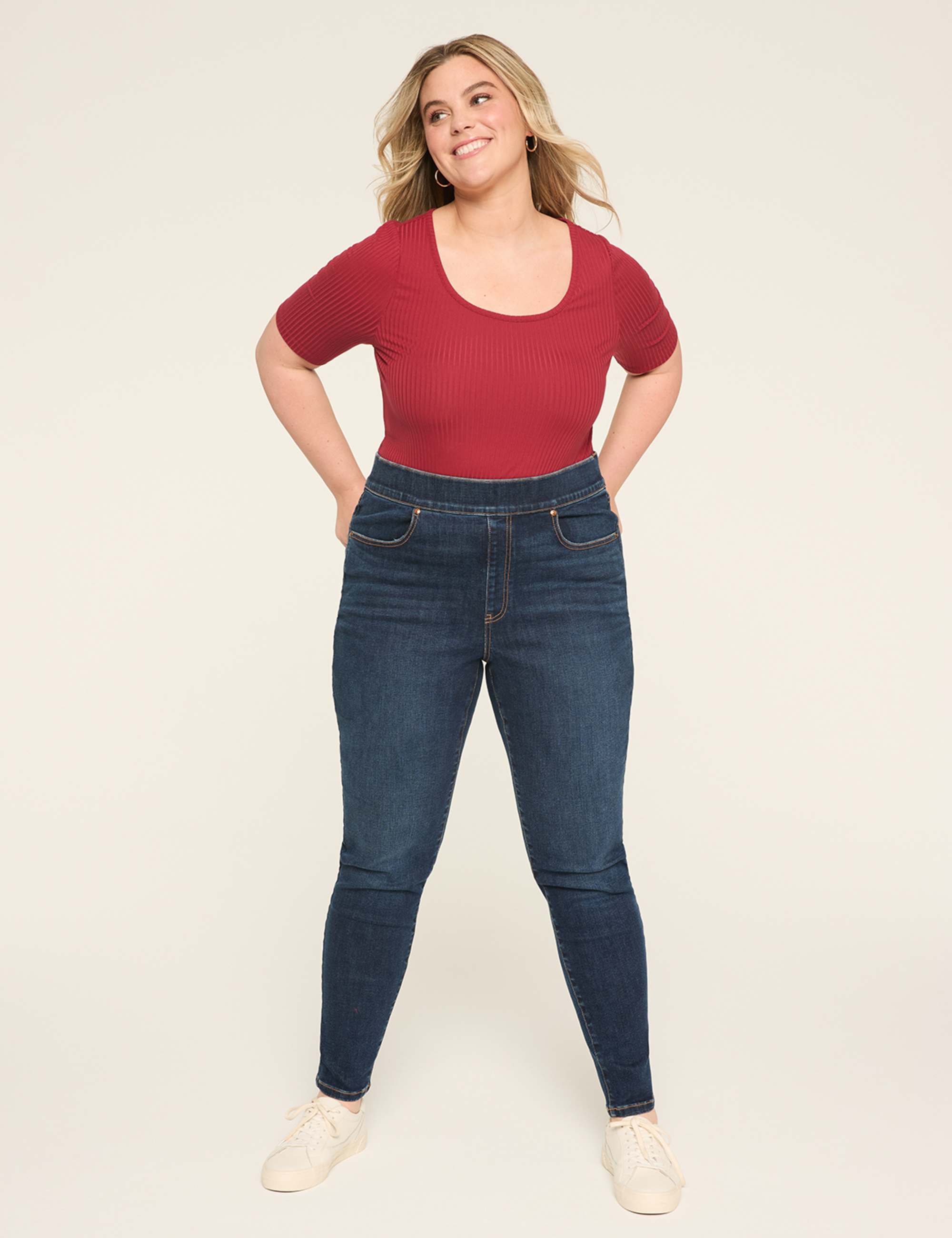 Pull-On Fit High-Rise Jegging