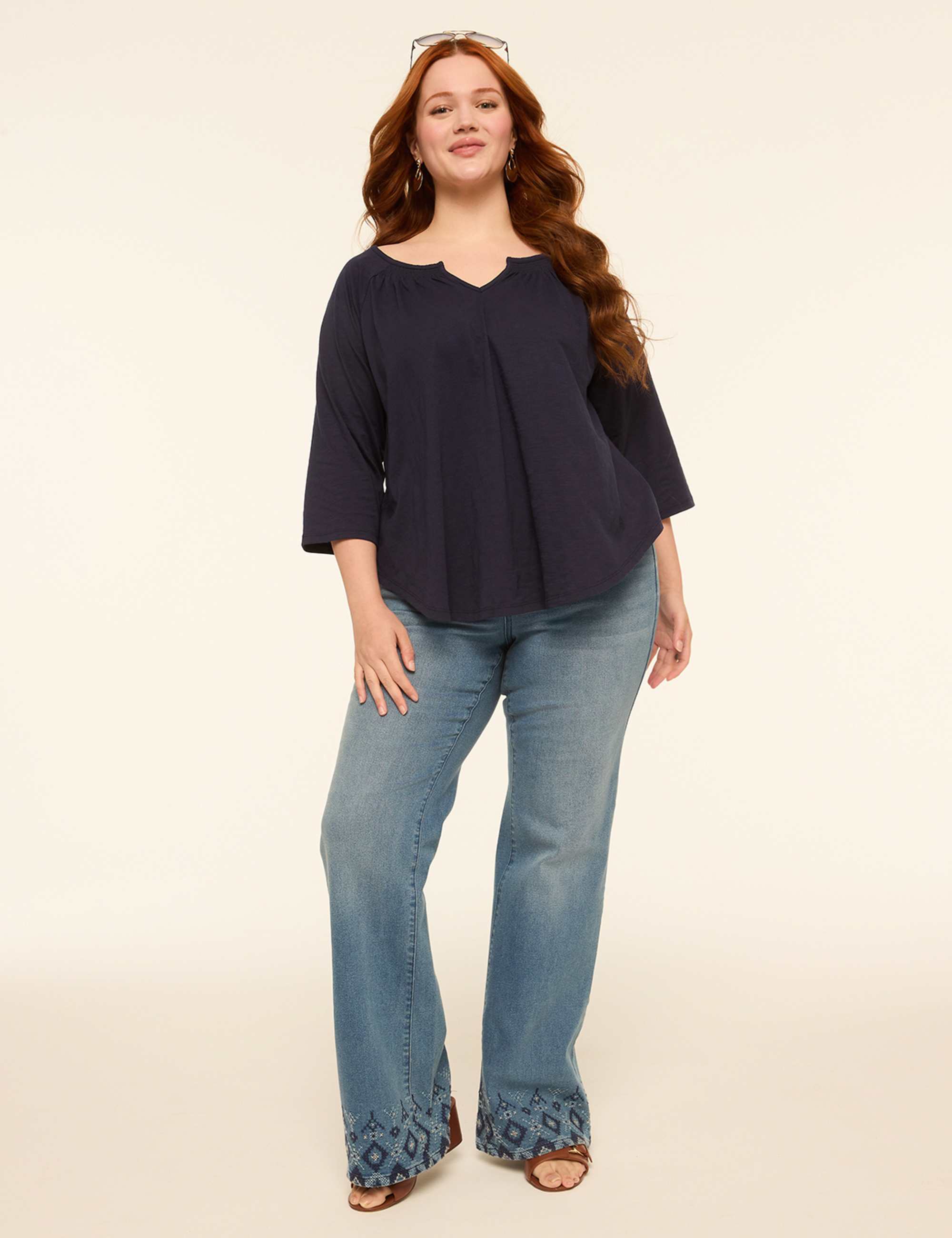 Signature Fit High-Rise Embroidered Boot Jean