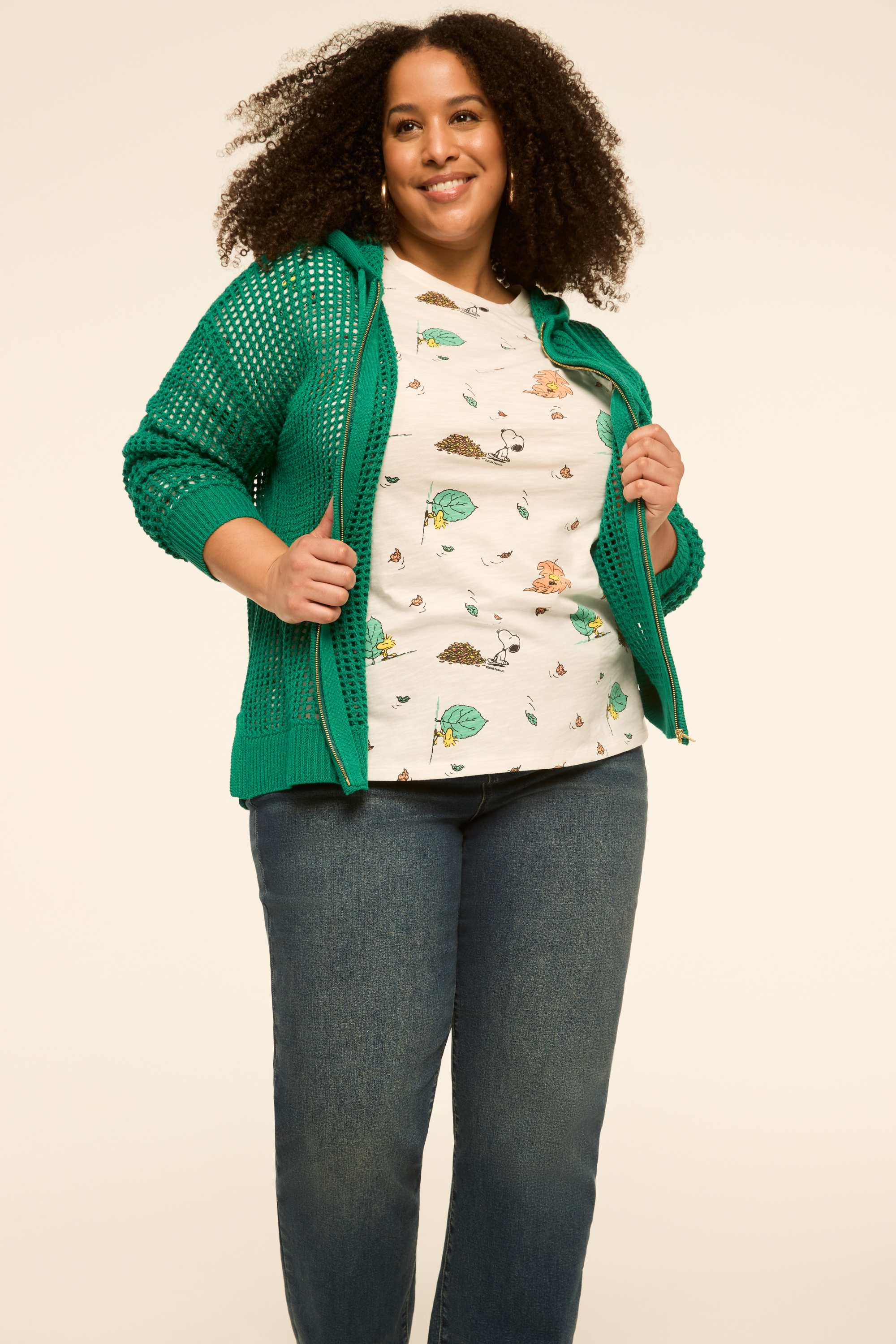Snoopy & Woodstock Leaves Long-Sleeve Graphic Tee