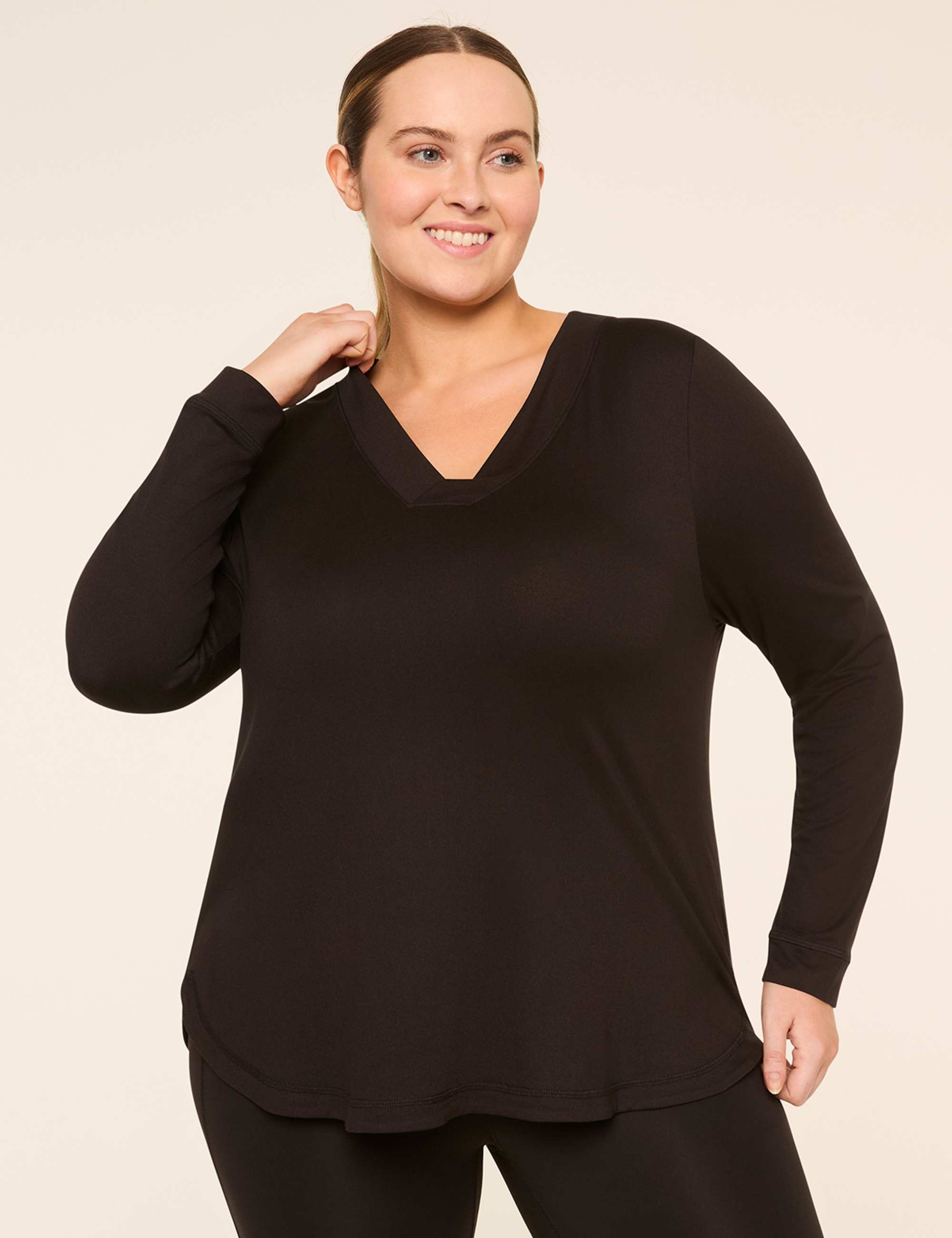 LIVI Soft Long-Sleeve V-Neck Tee