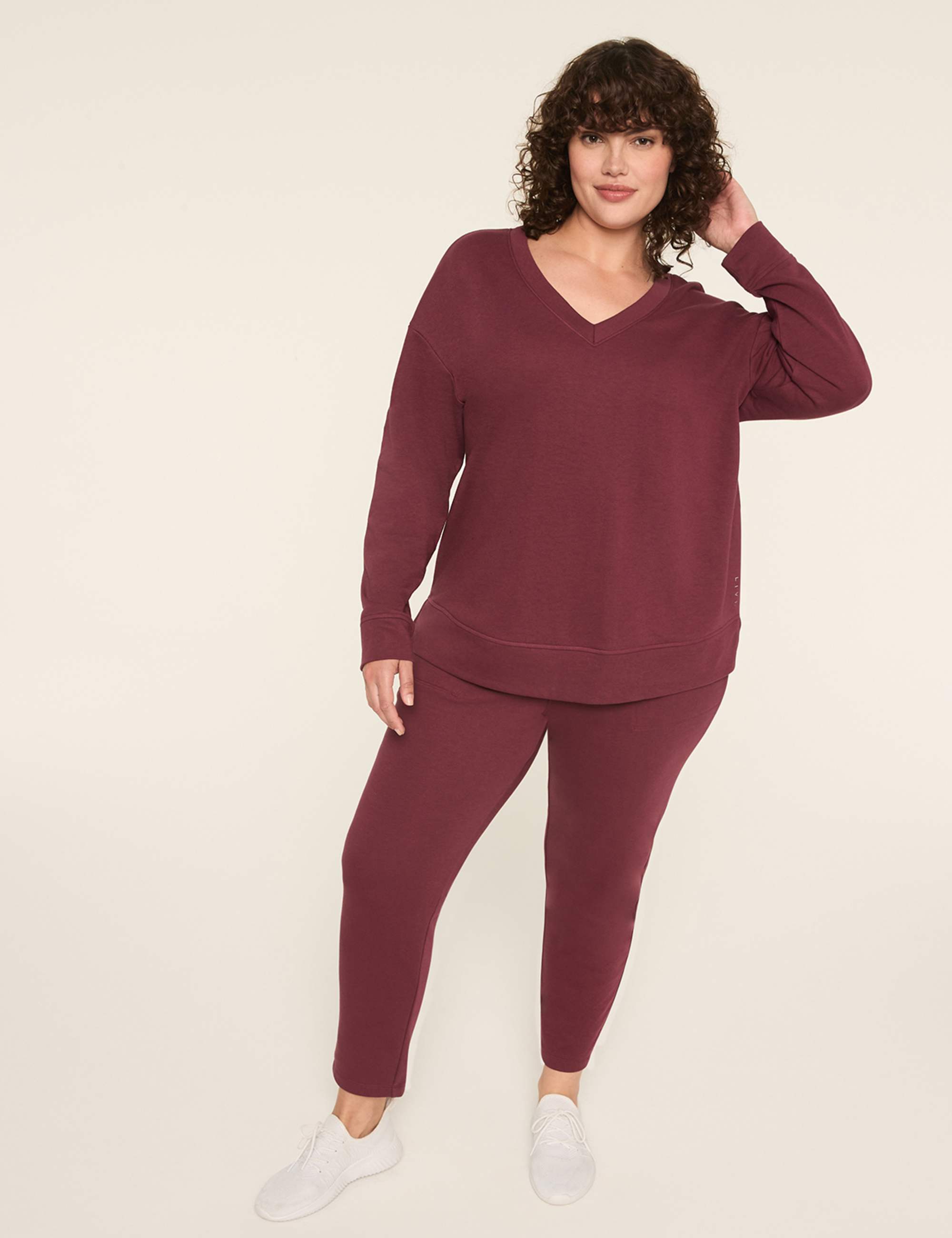 LIVI French Terry V-Neck Sweatshirt