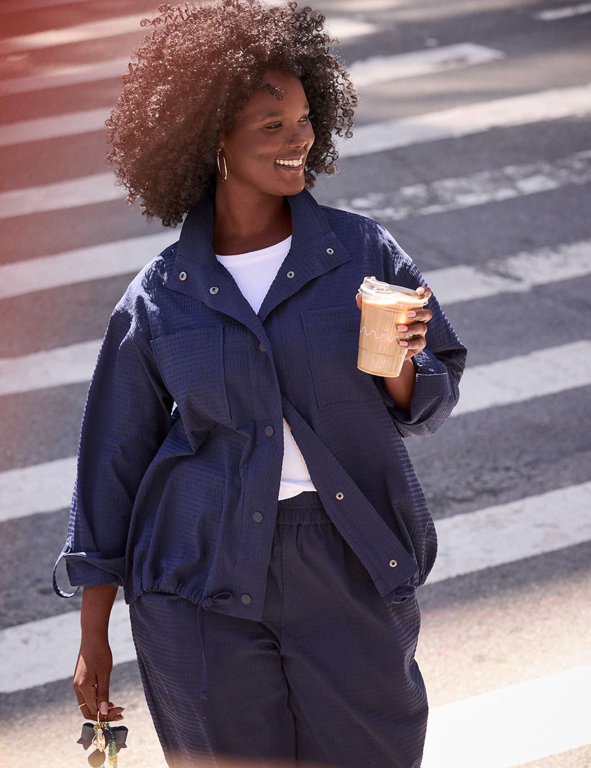 Textured Snap-Front Jacket