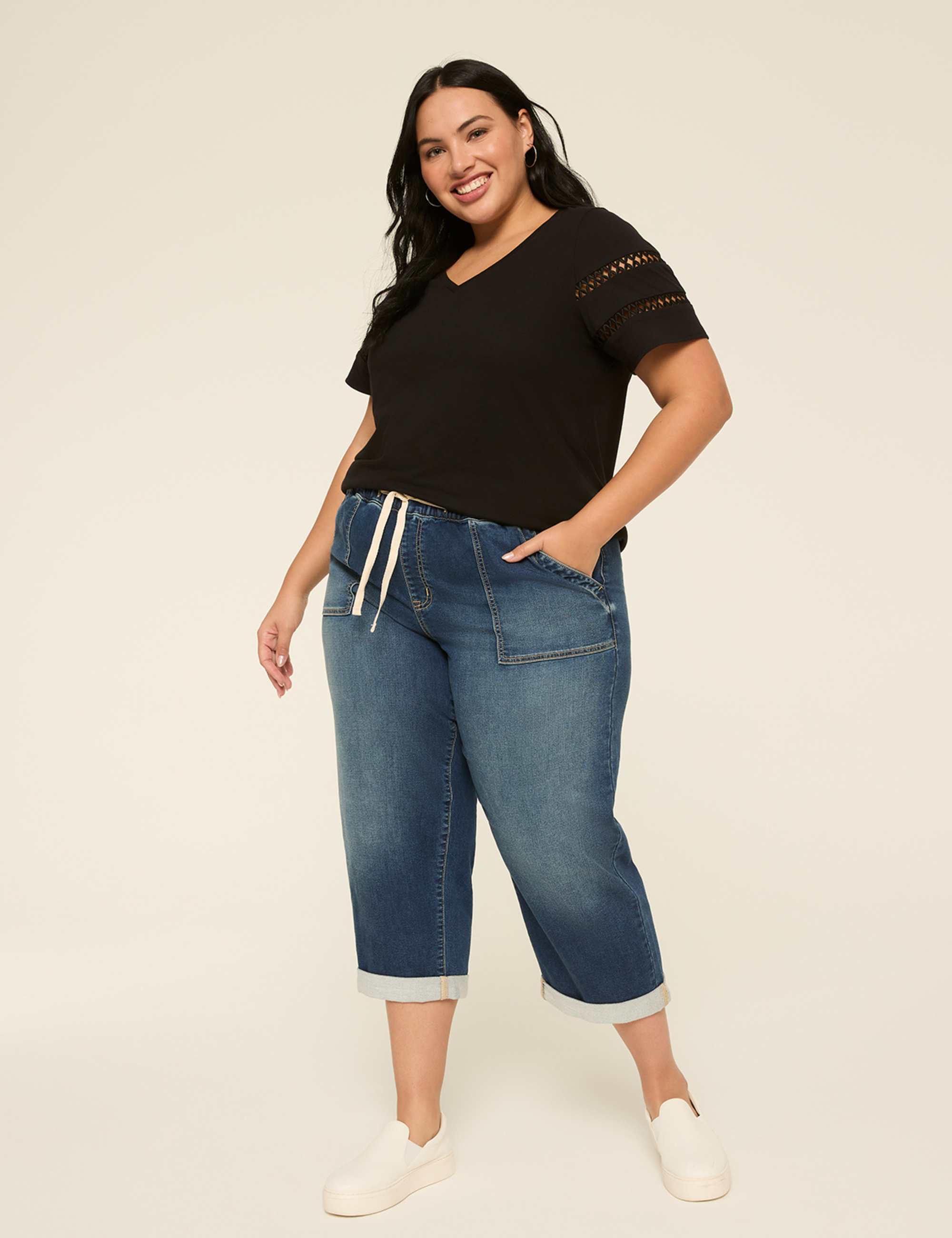 Cloud Knit Pull-On High-Rise Capri