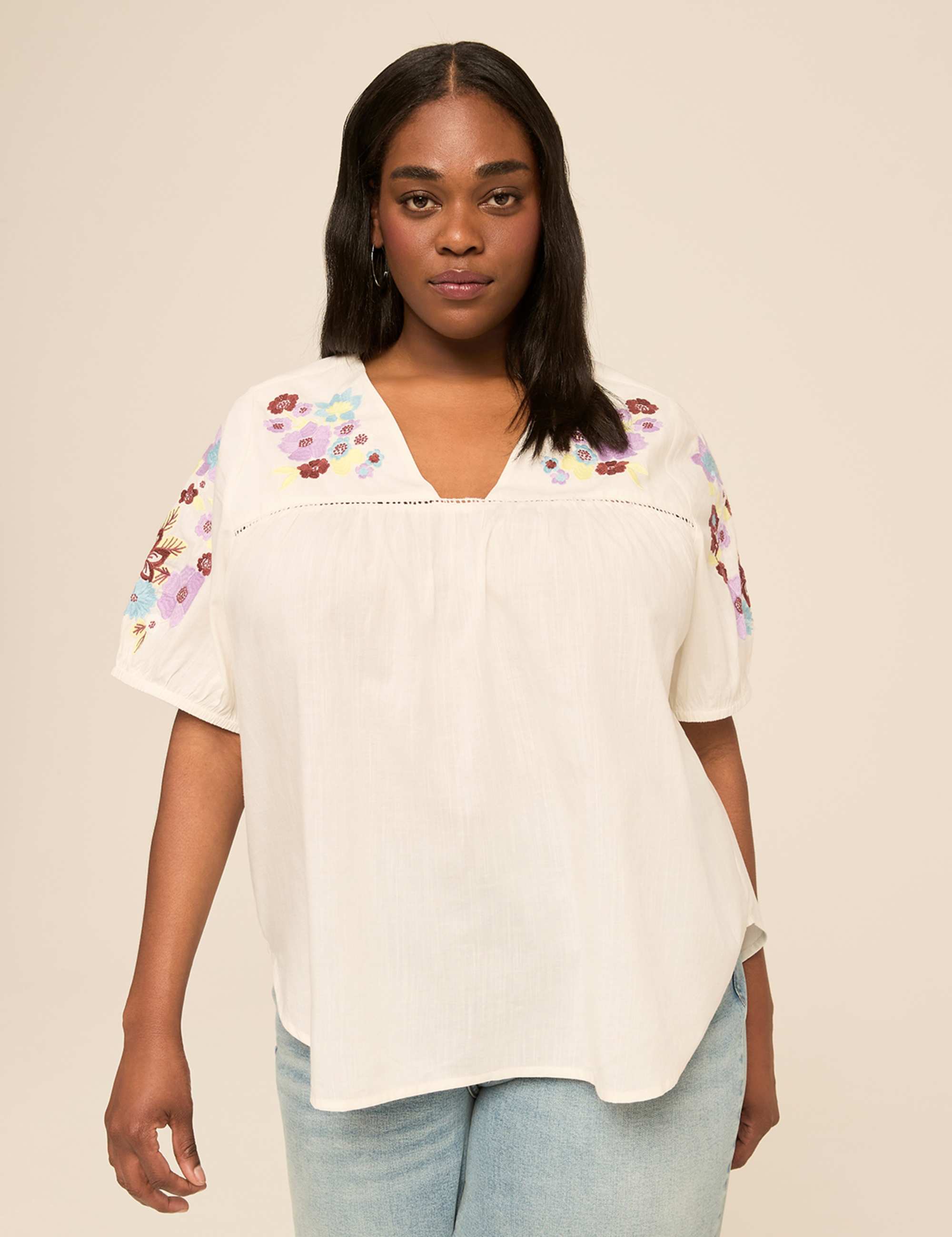 Babydoll Popover Blouse