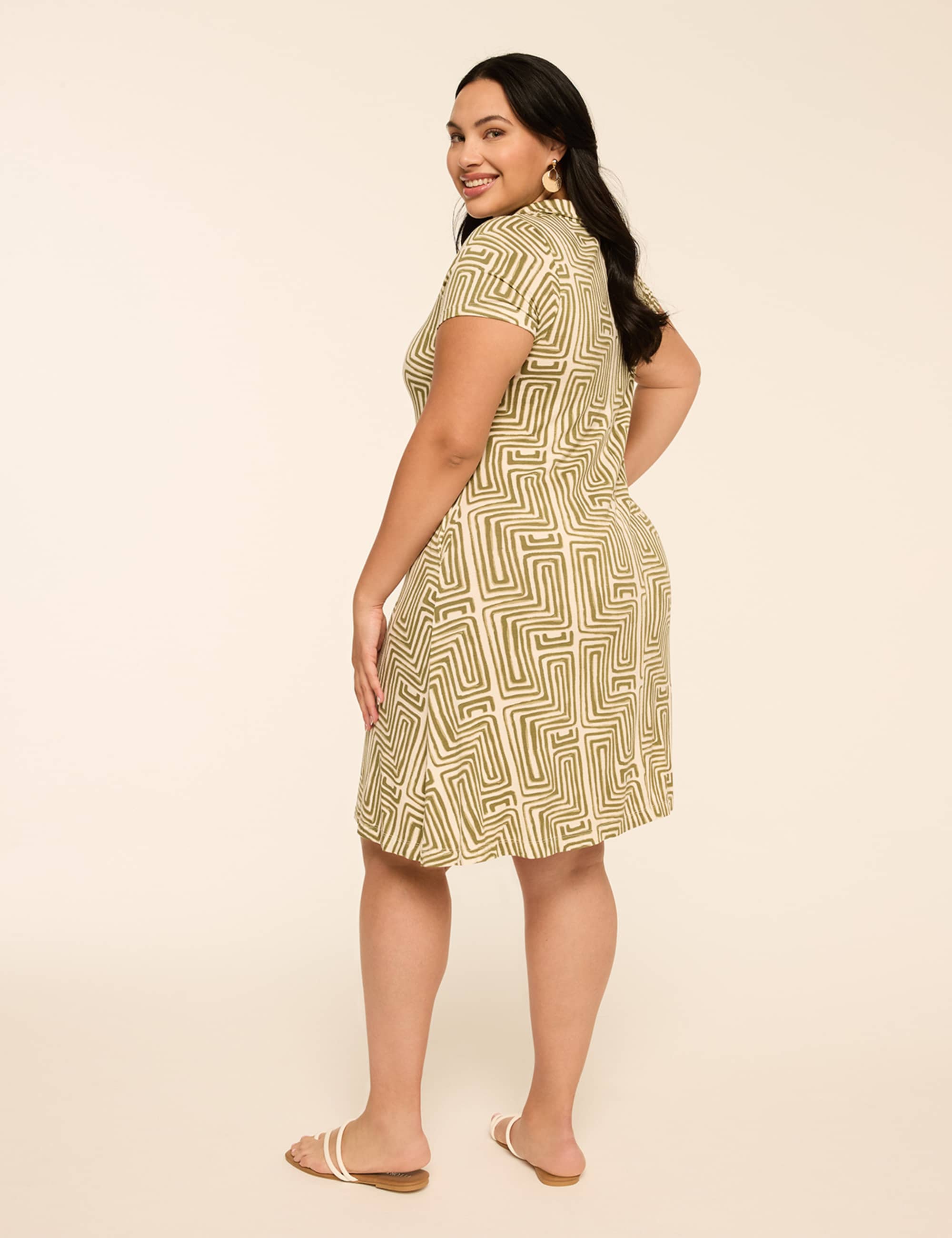 Swing Collared Short Dress
