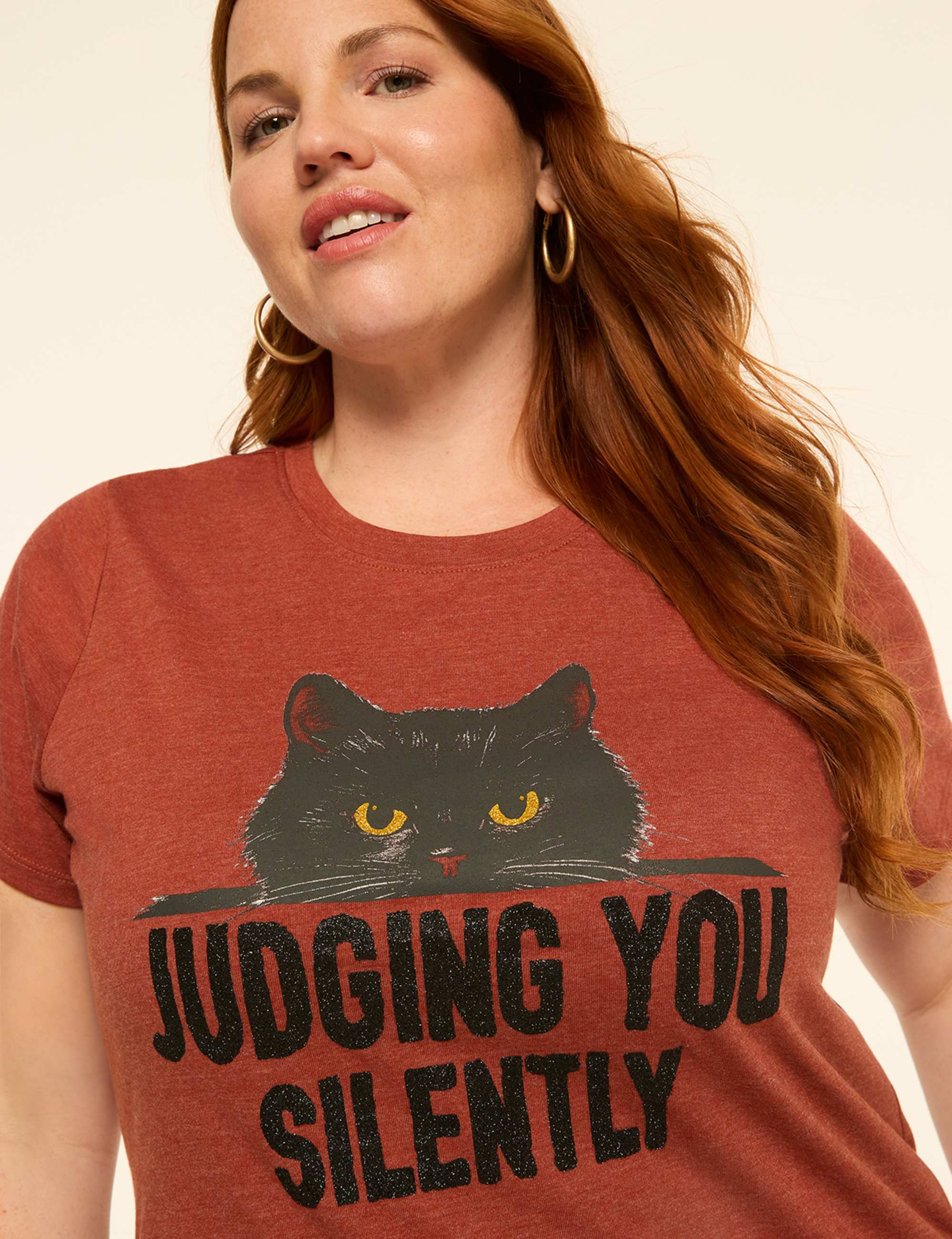Glitter Judging You Silently Graphic Tee