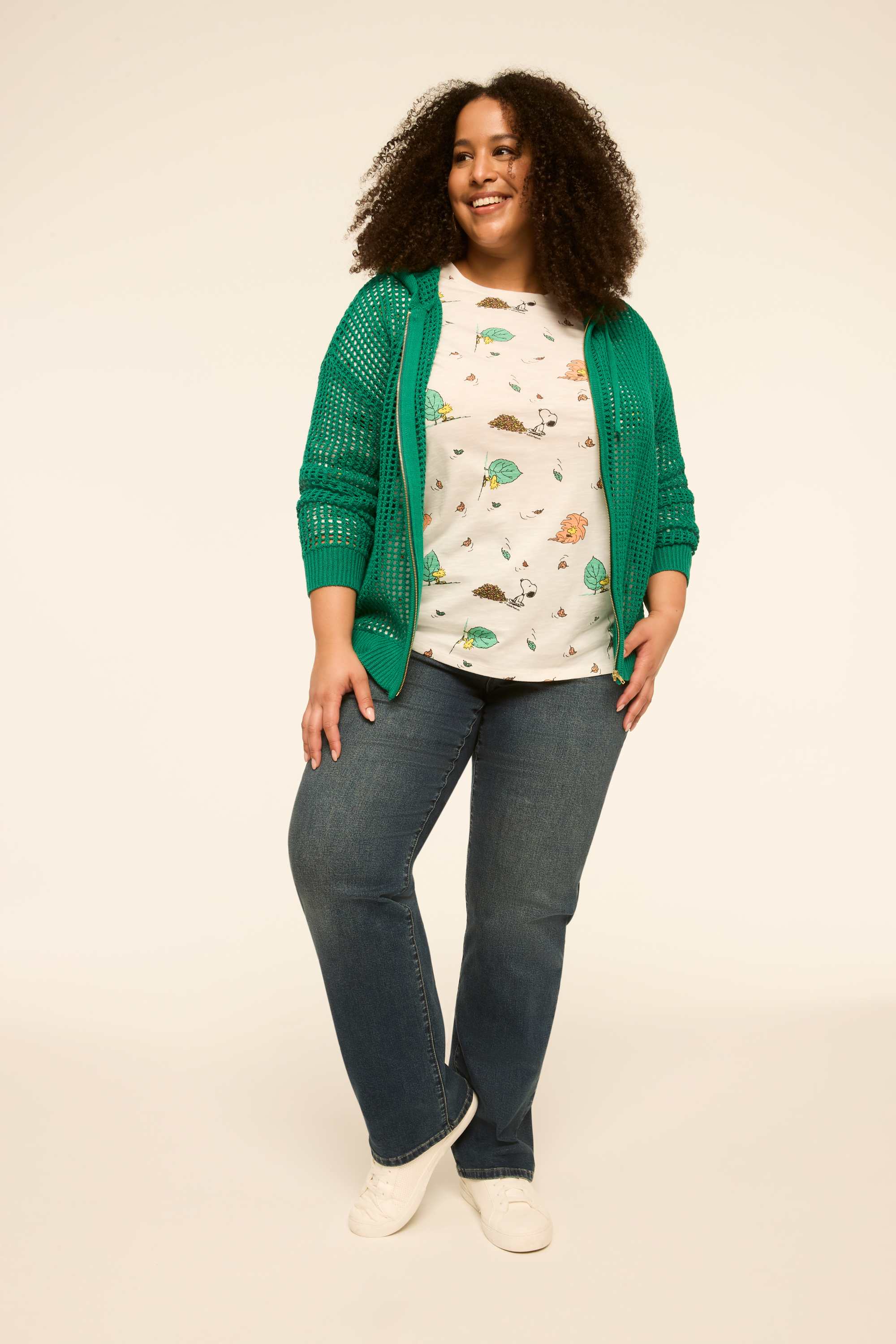 Snoopy & Woodstock Leaves Long-Sleeve Graphic Tee