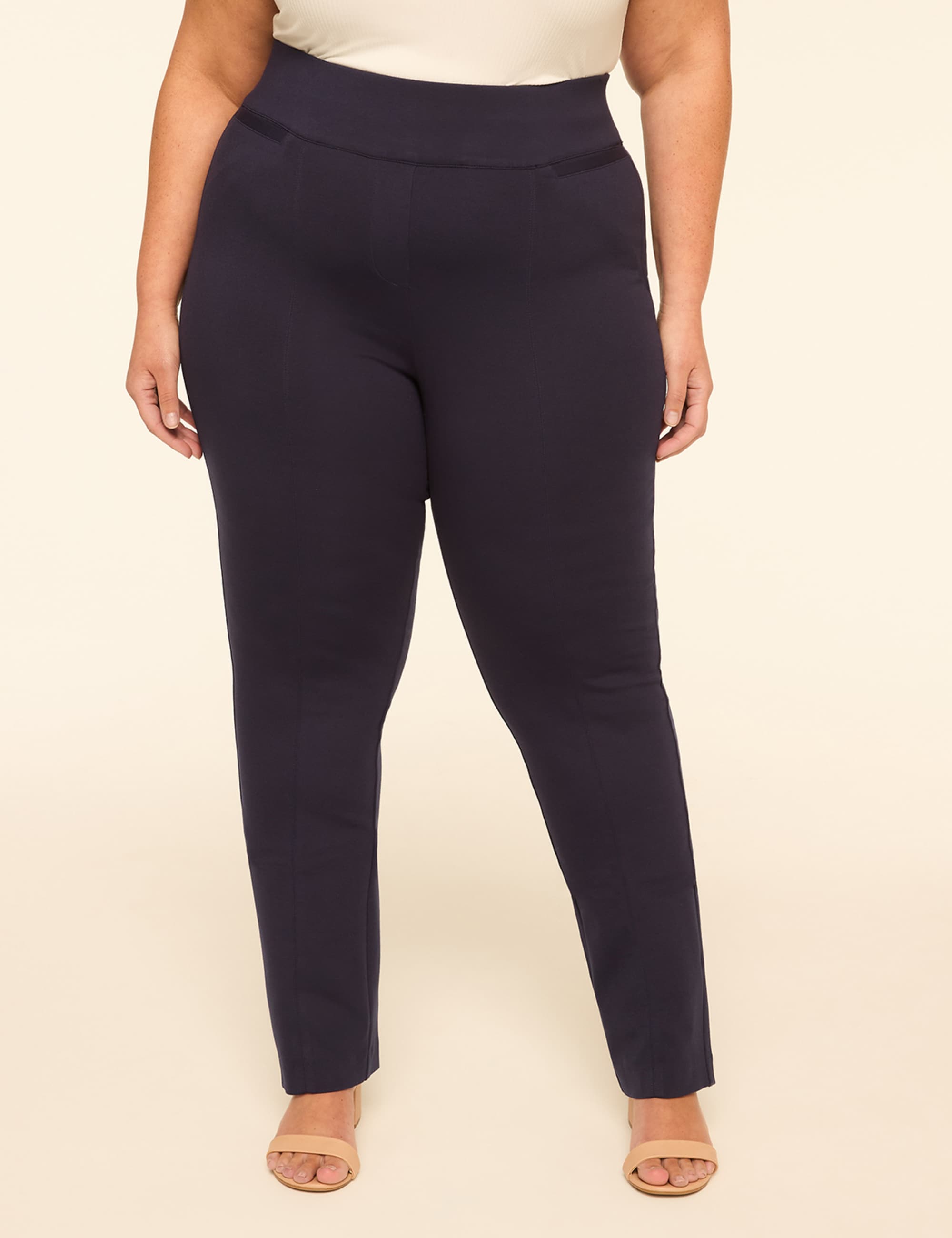 Ponte Pull-On High-Rise Straight Pant
