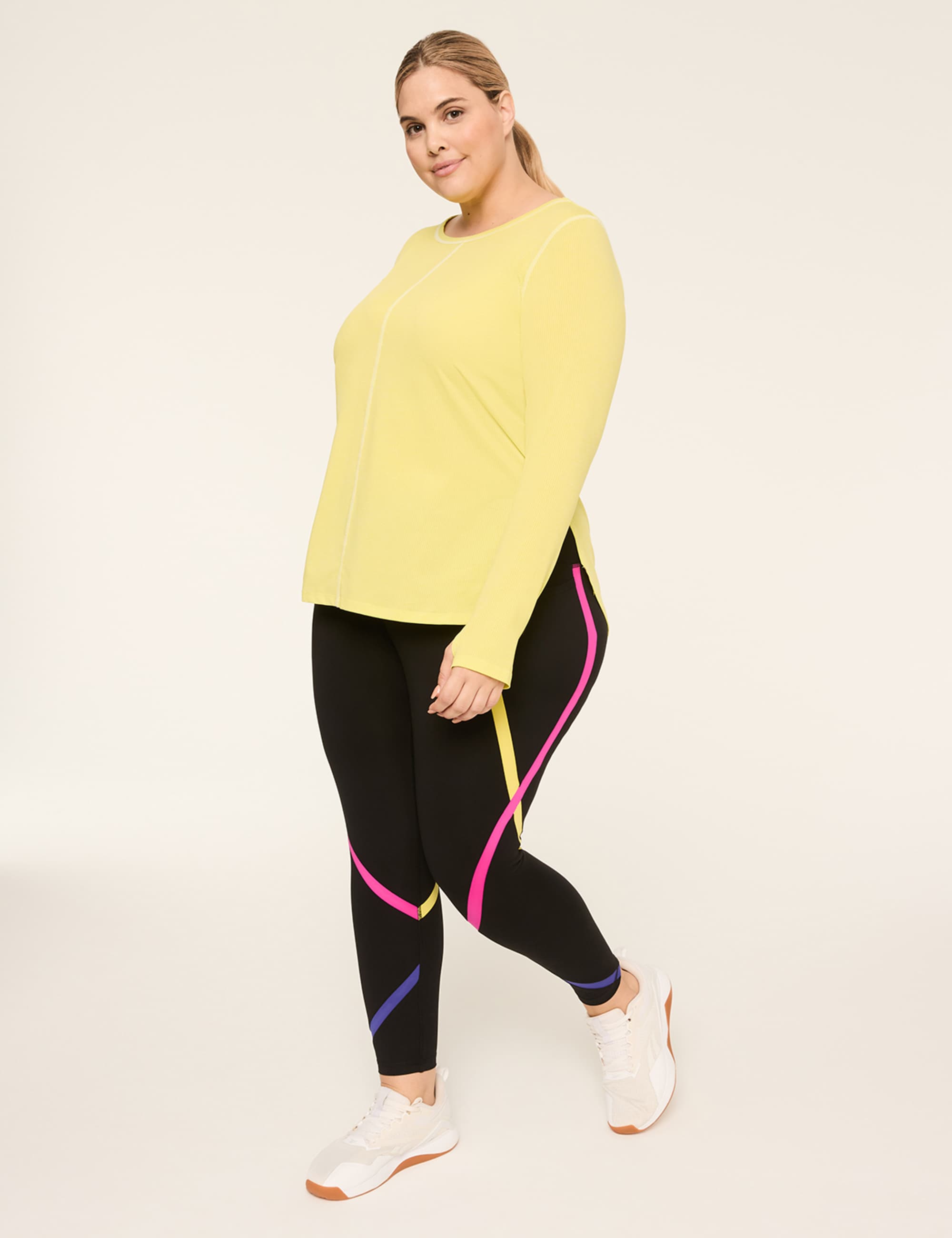 LIVI Wicking Perforated High-Low Hem Top