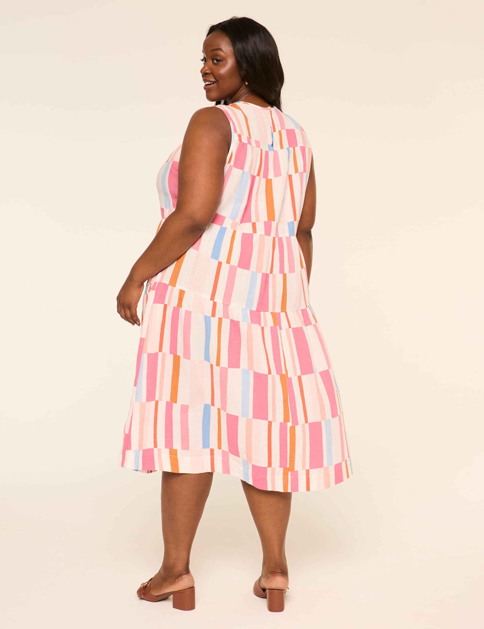 Gauze Tiered Midi Dress