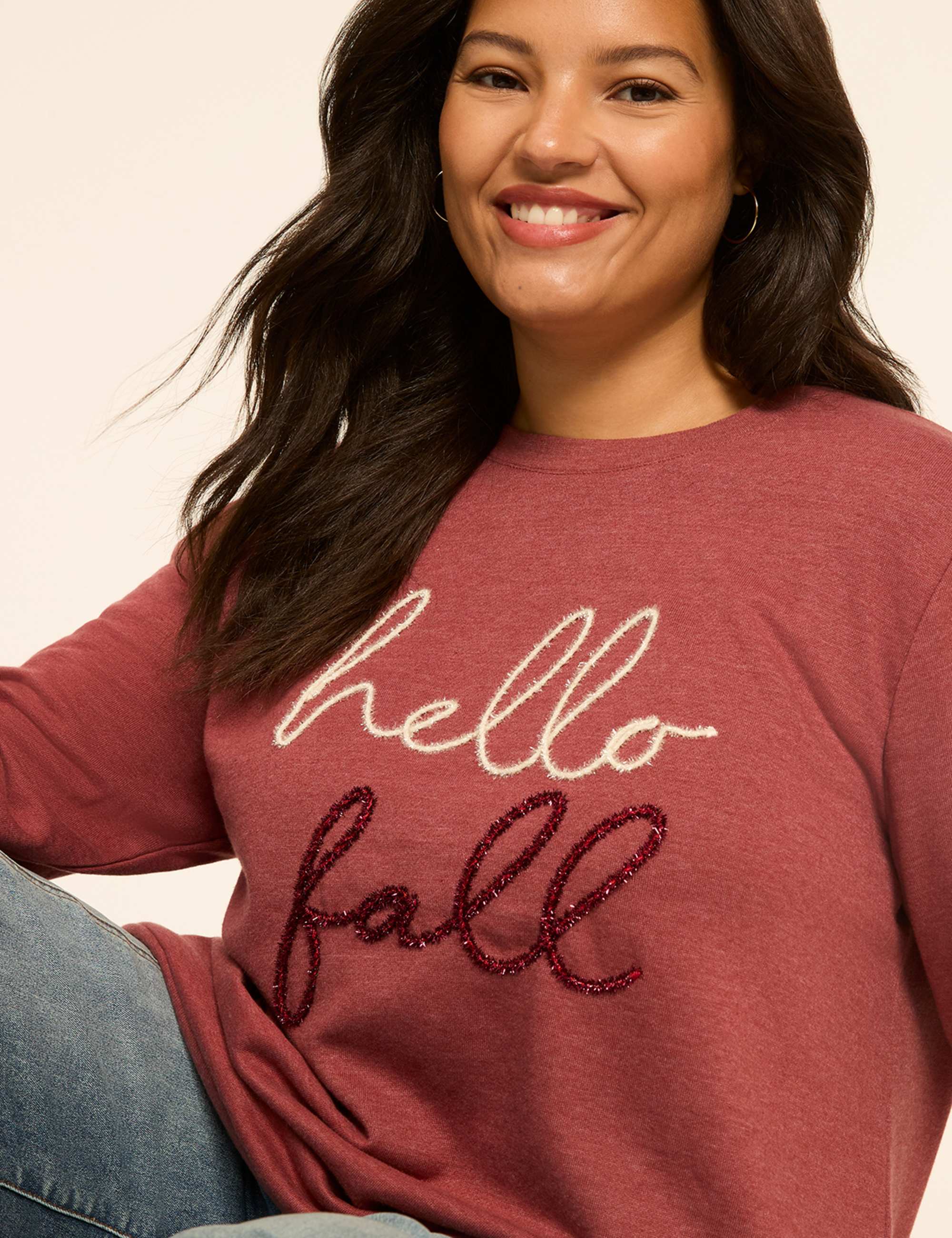 Tinsel Hello Fall Graphic Sweatshirt