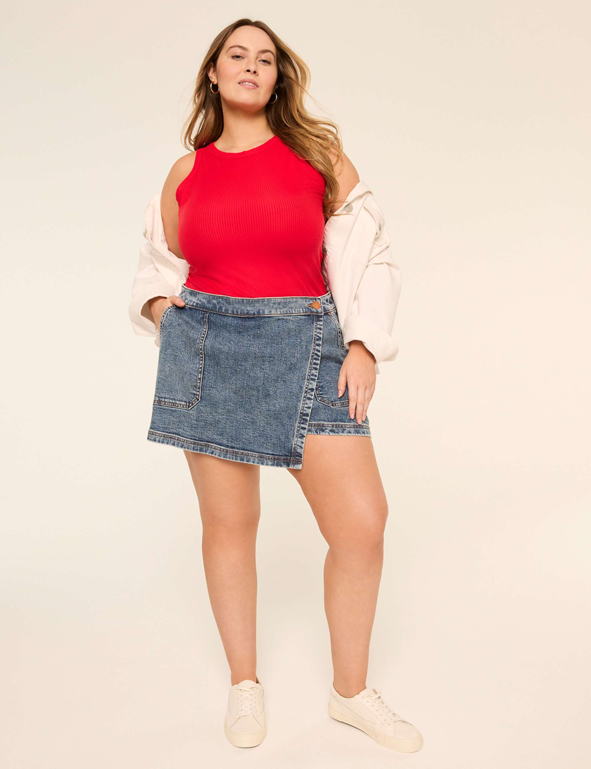 Denim Utility Skort