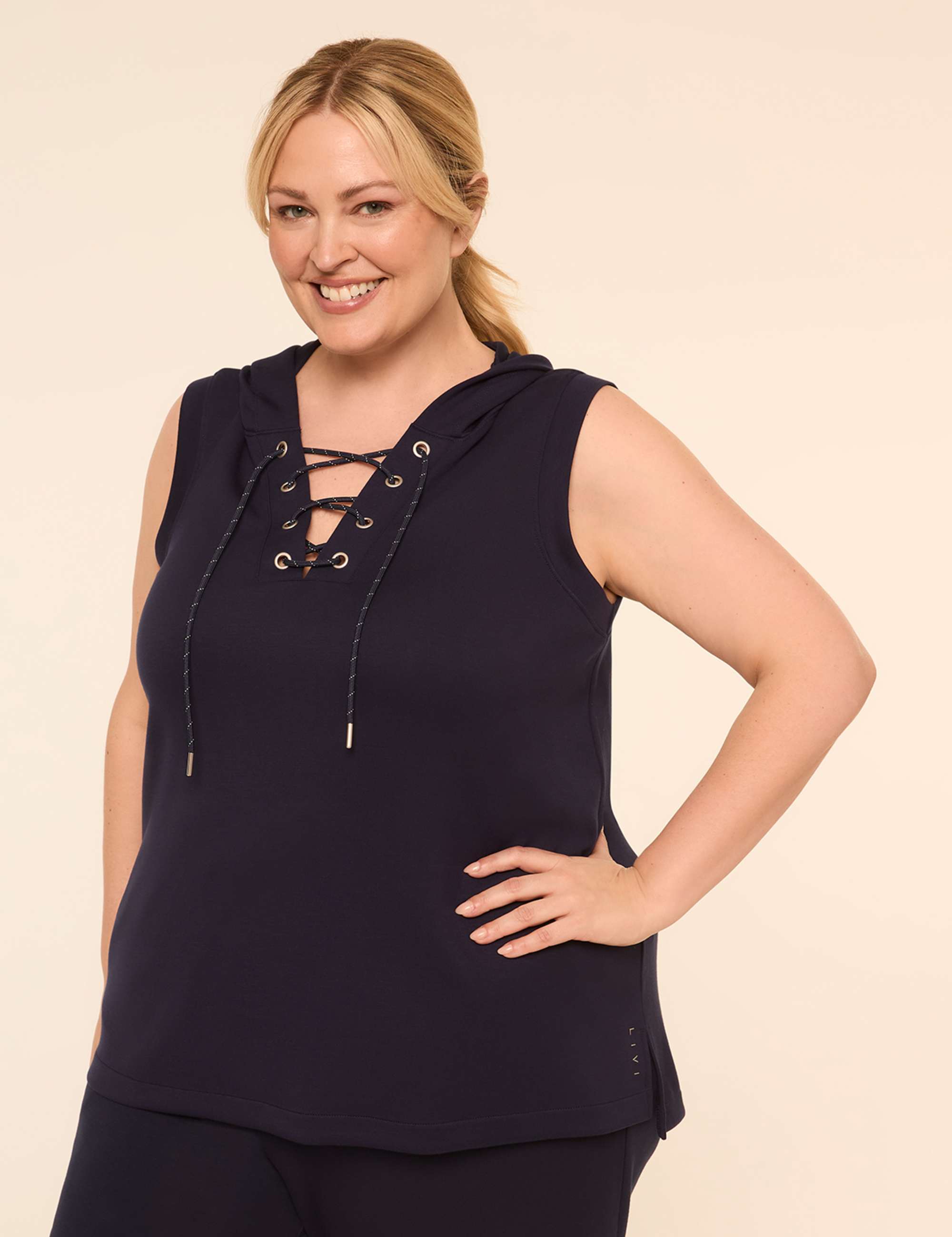 LIVI Journey Lace-Up Hooded Tank