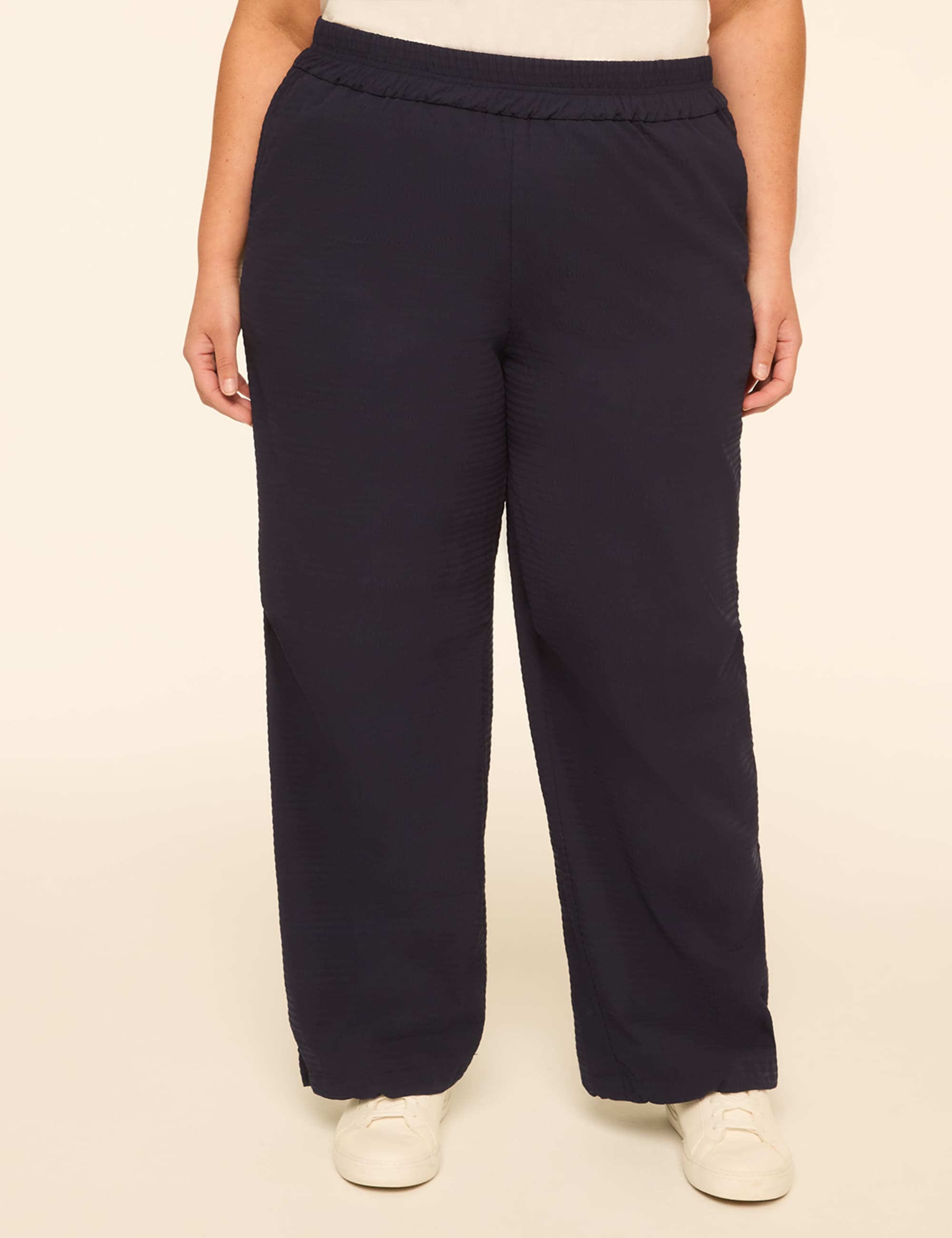 Textured Parachute Ankle Pant