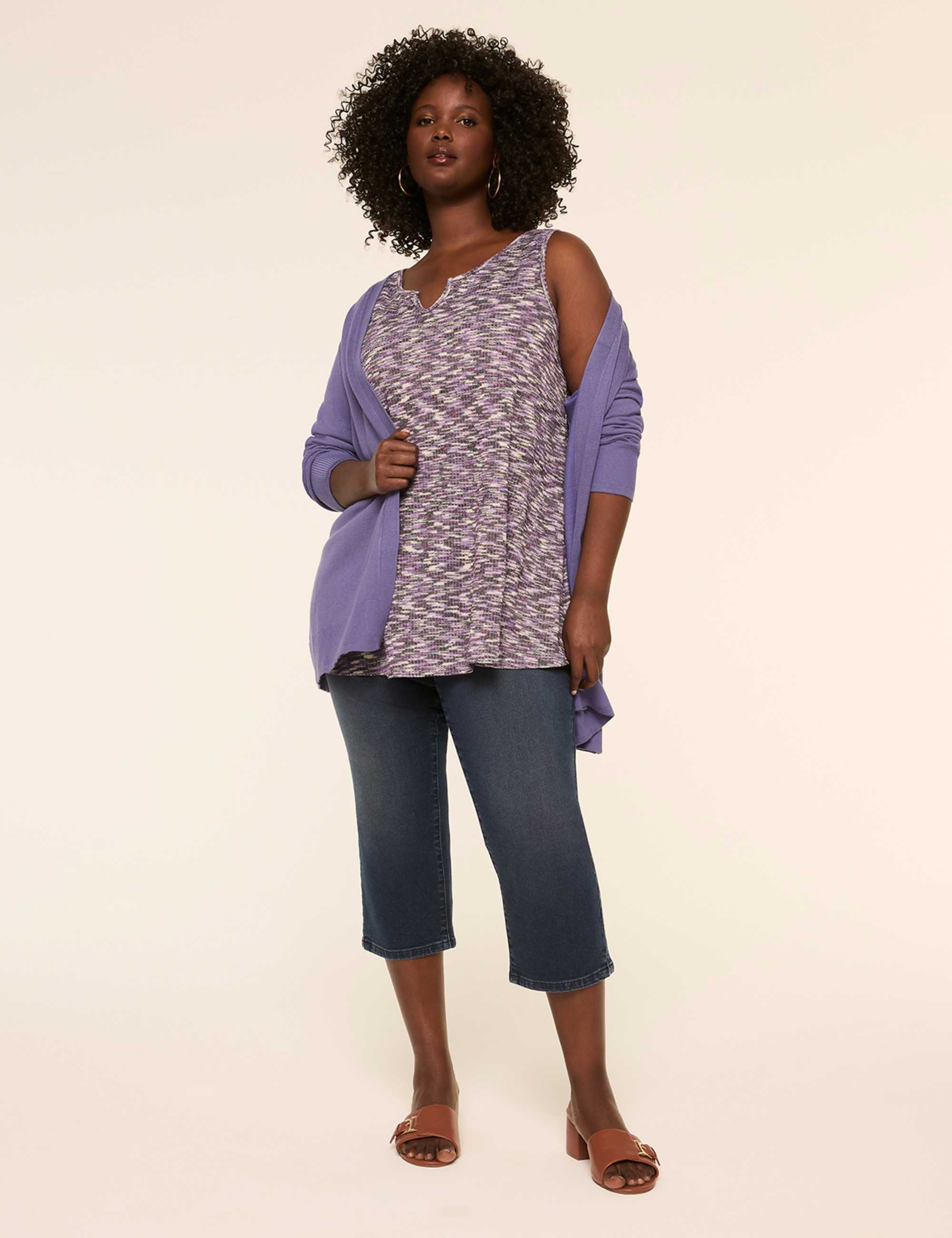 Modern Long-Sleeve Open-Front Cardigan