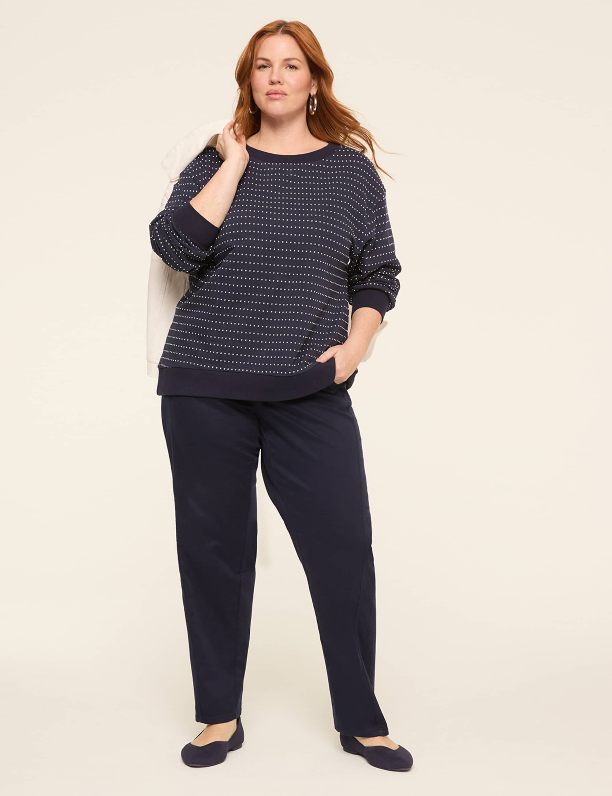Pull-On Sateen Chino Ankle Pant