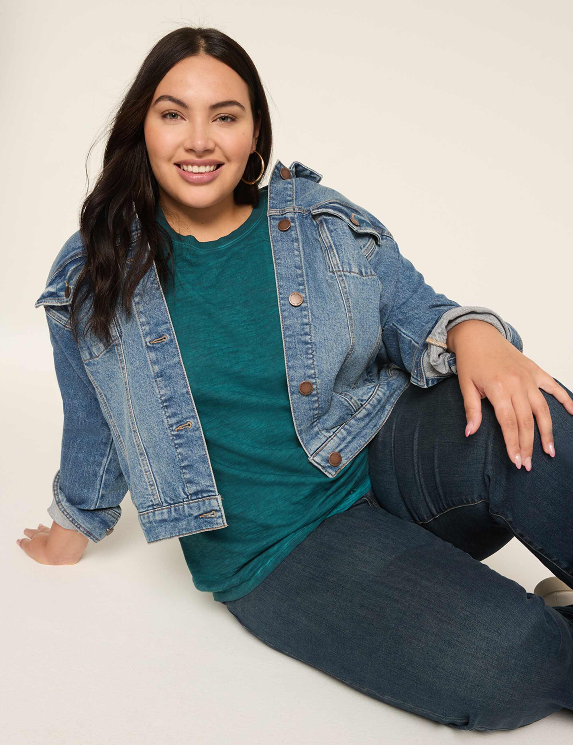 Long-Sleeve Crew-Neck Layering Tee