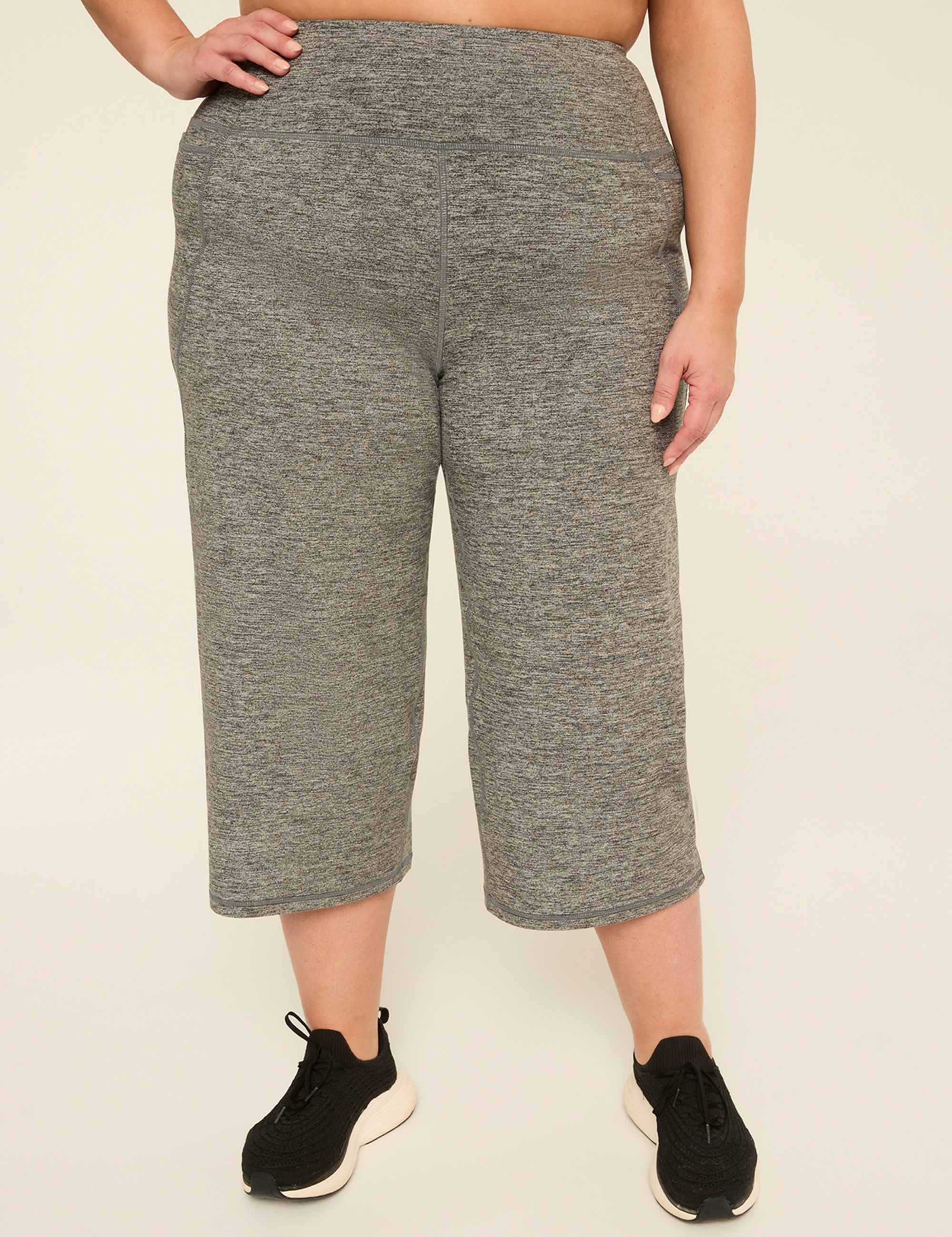 LIVI Soft Marled Wide Leg Crop Pant