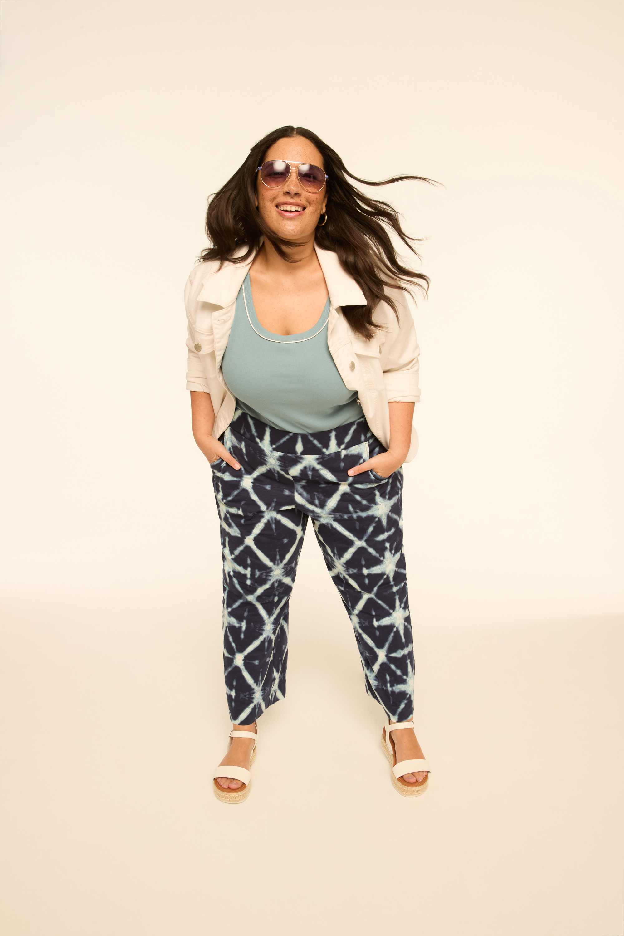 Slub Knit Pull-On Straight Leg Pant