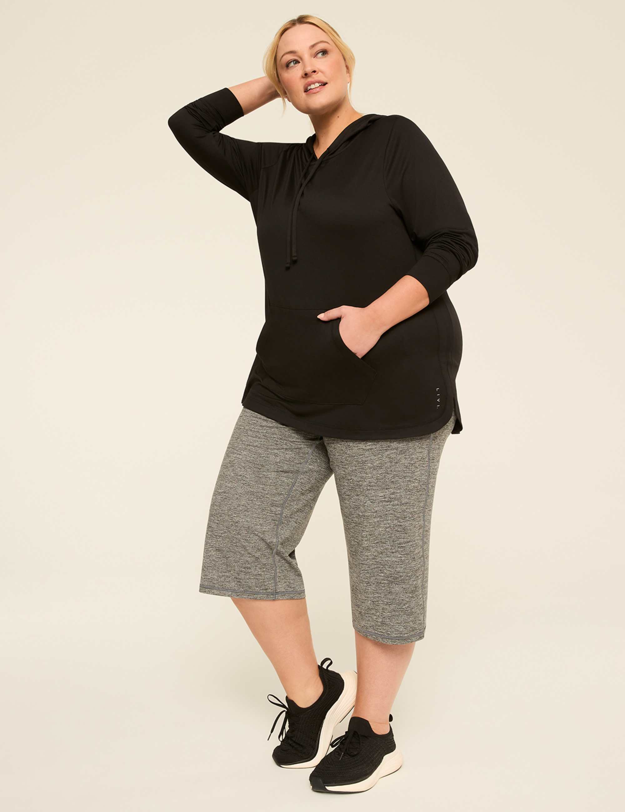 LIVI Soft Marled Wide Leg Crop Pant